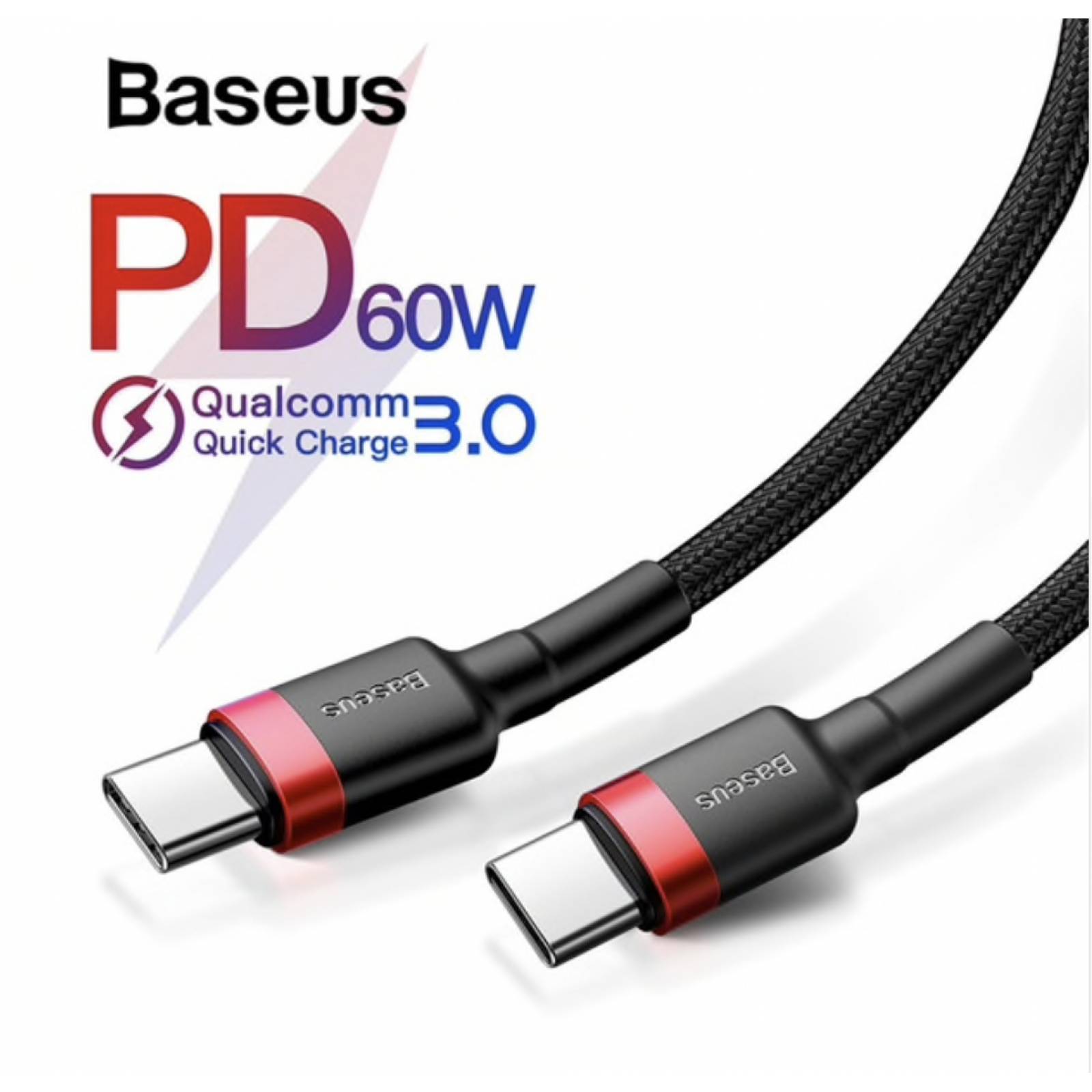 Baseus Cafule Cable USB Tipo-C a Tipo-C Carga Rápida 3.0 Power