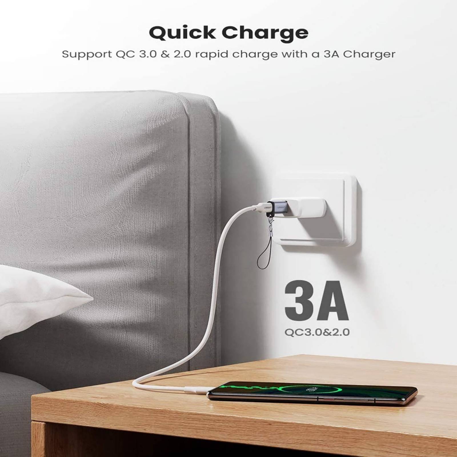 Adaptador Usb 3.0 A Tipo C Ugreen Convertidor Macho a Hembra Otg