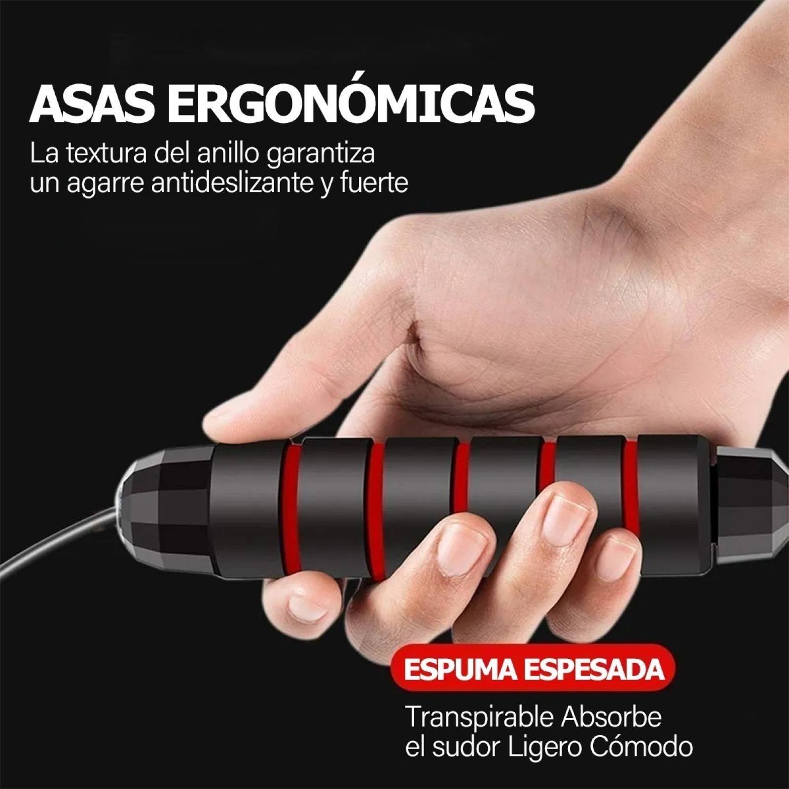 Cuerda para Saltar Smarttech Mangos de Neopreno Cable Negra