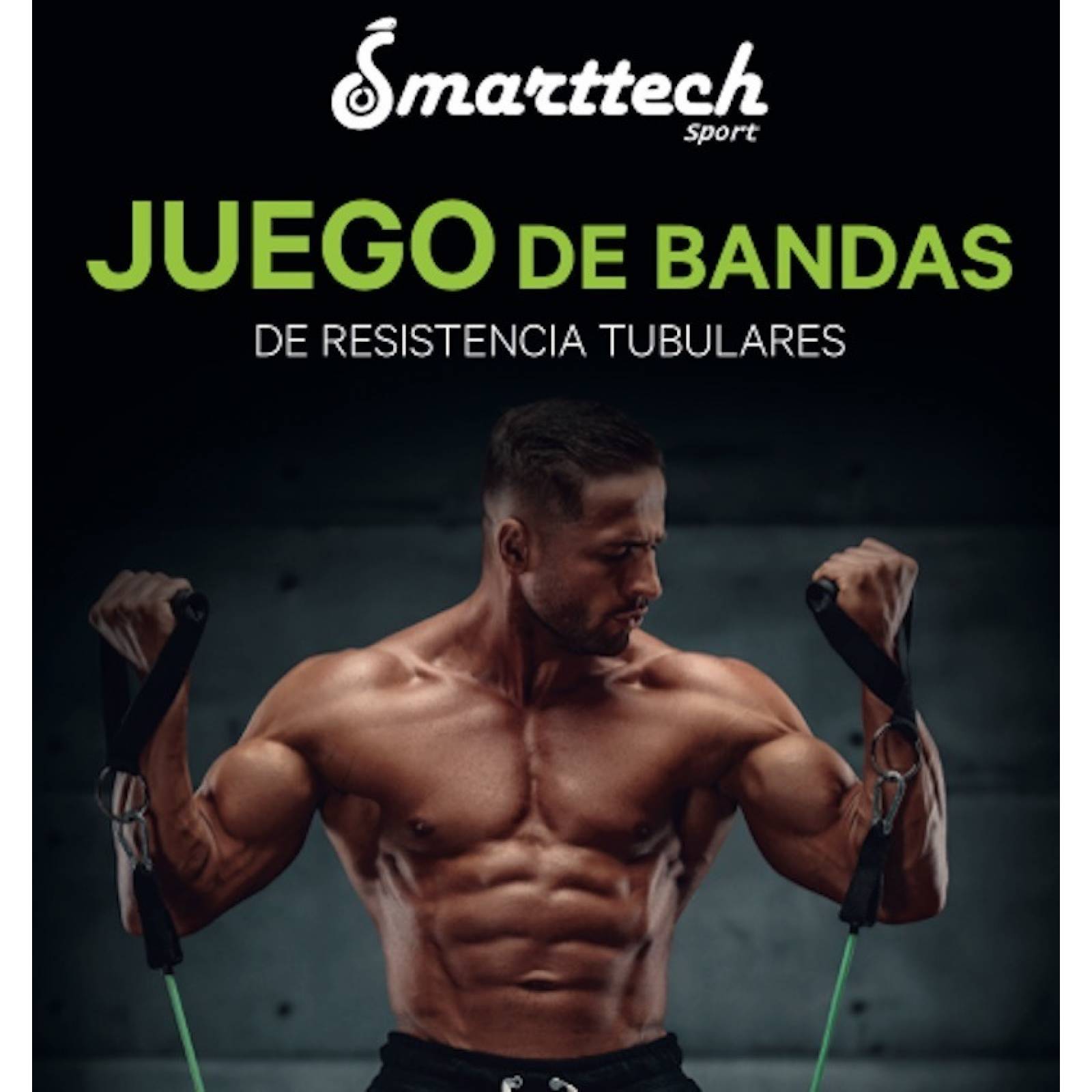 Kit Ligas De Resistencia Smarttech de Latex Tubulares 11pzas