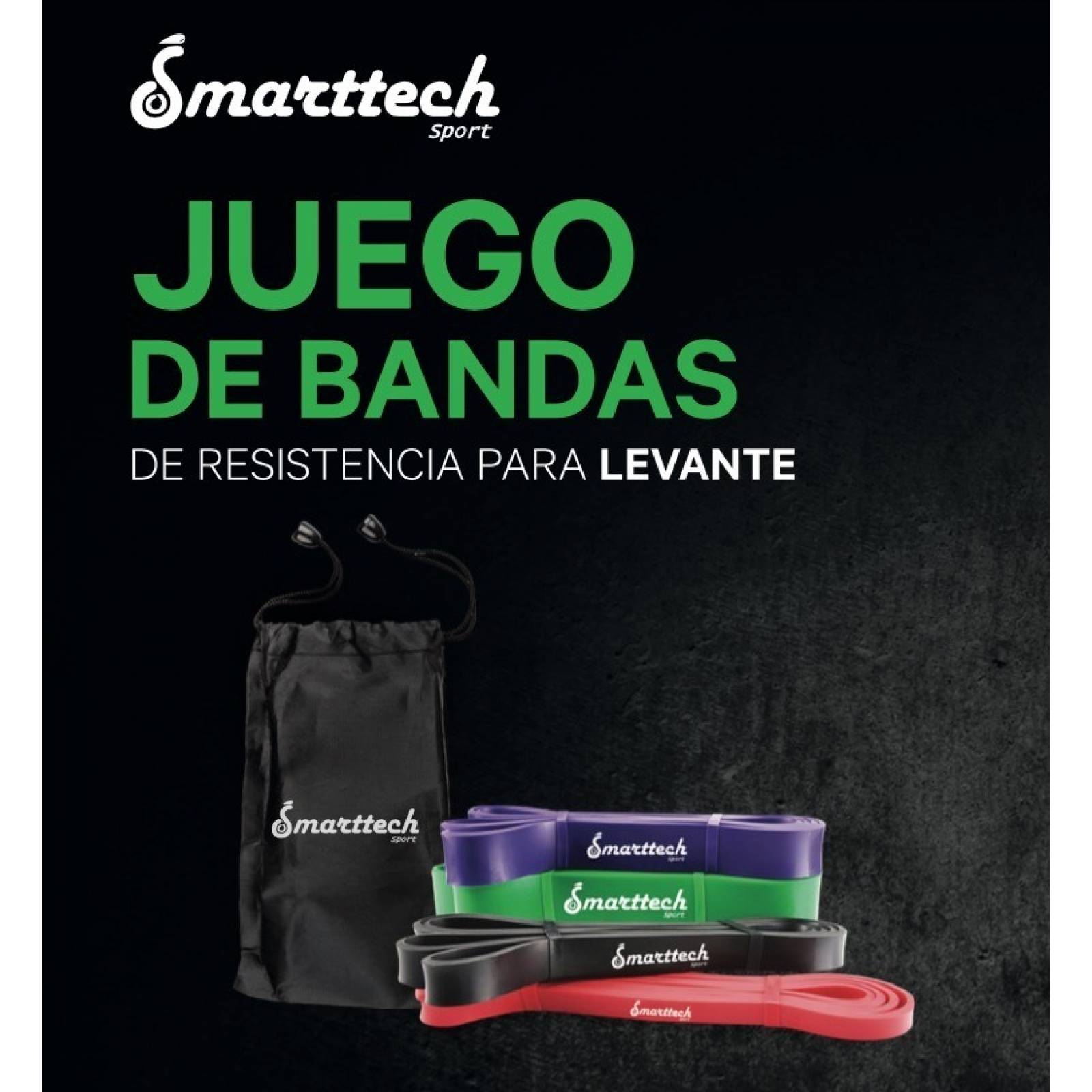 4 Ligas de Resistencia Smarttech de Latex para Pull Ups