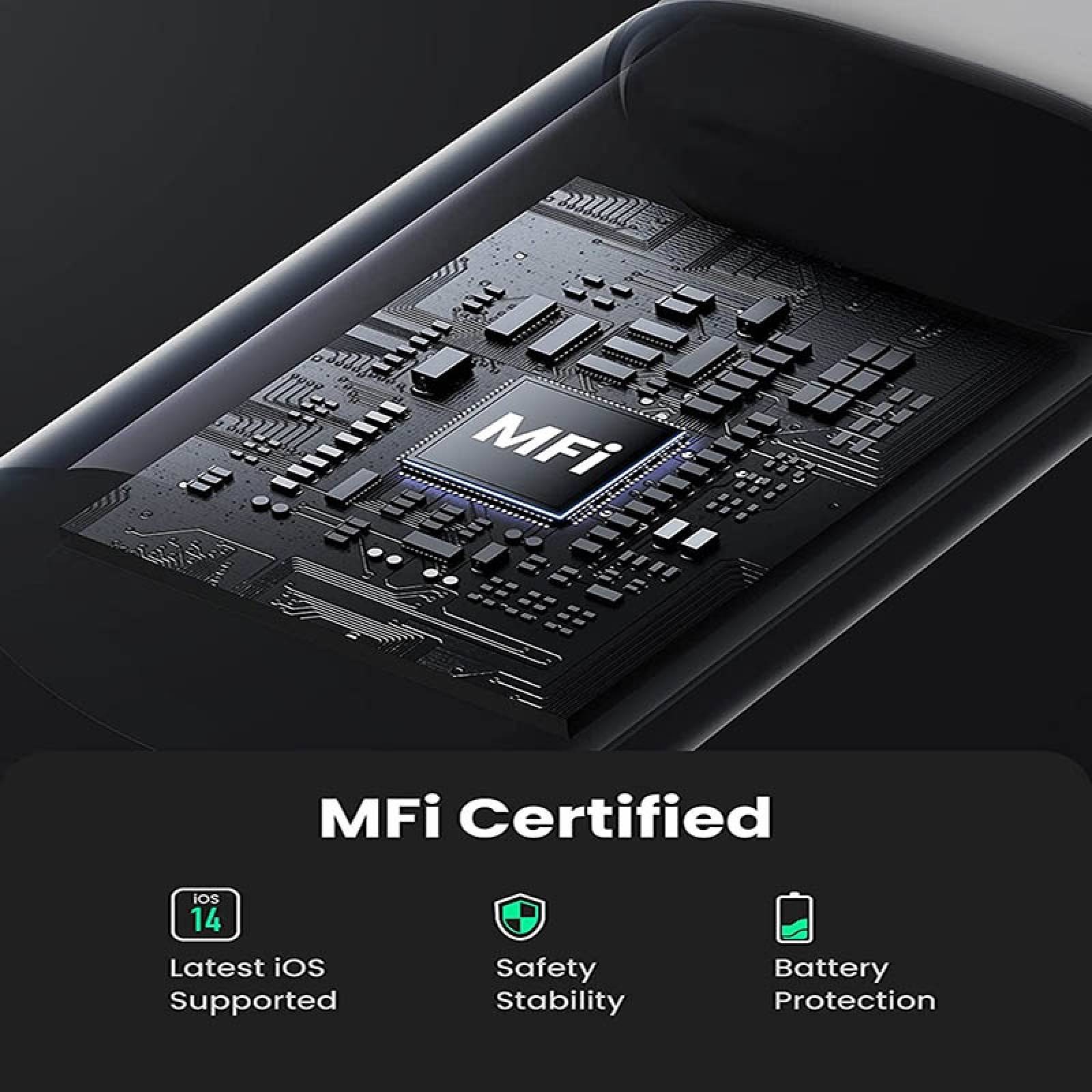 Cable para iPhone Ugreen USB a Lightning Mfi Certificado 2m Blanco