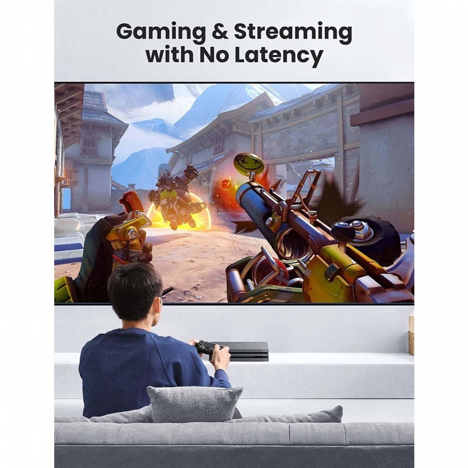 Cable Ethernet Ugreen Cat 8 Nylon Reforzado Conector Rj45 2m