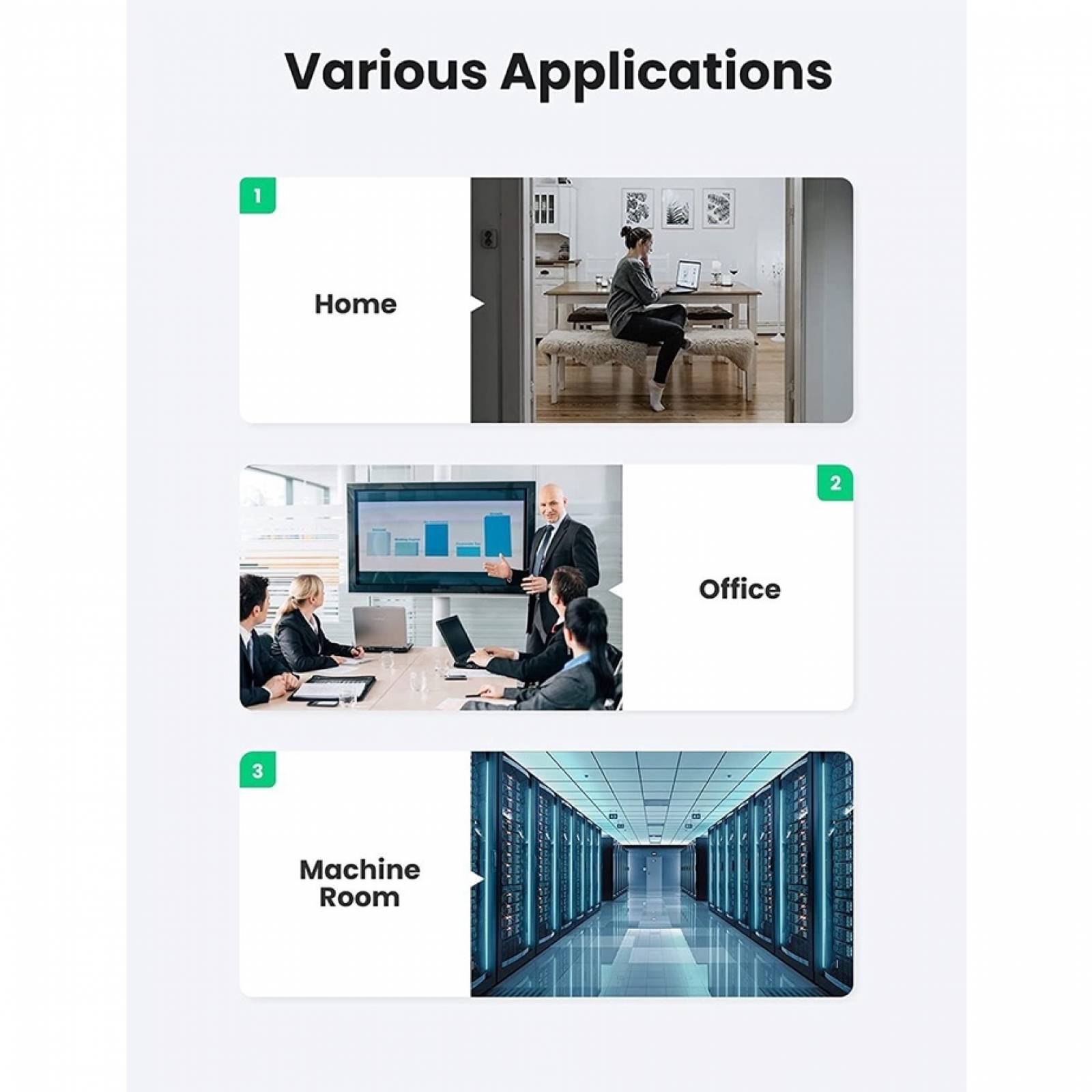 Cable Ethernet Ugreen Cat 8 Nylon Reforzado Conector Rj45 2m