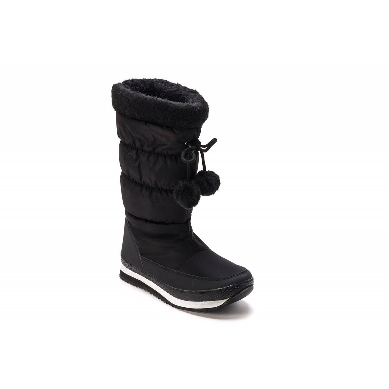 Bota Dama Textil 32188 Ozono Negro Afelpado Y Calientitas