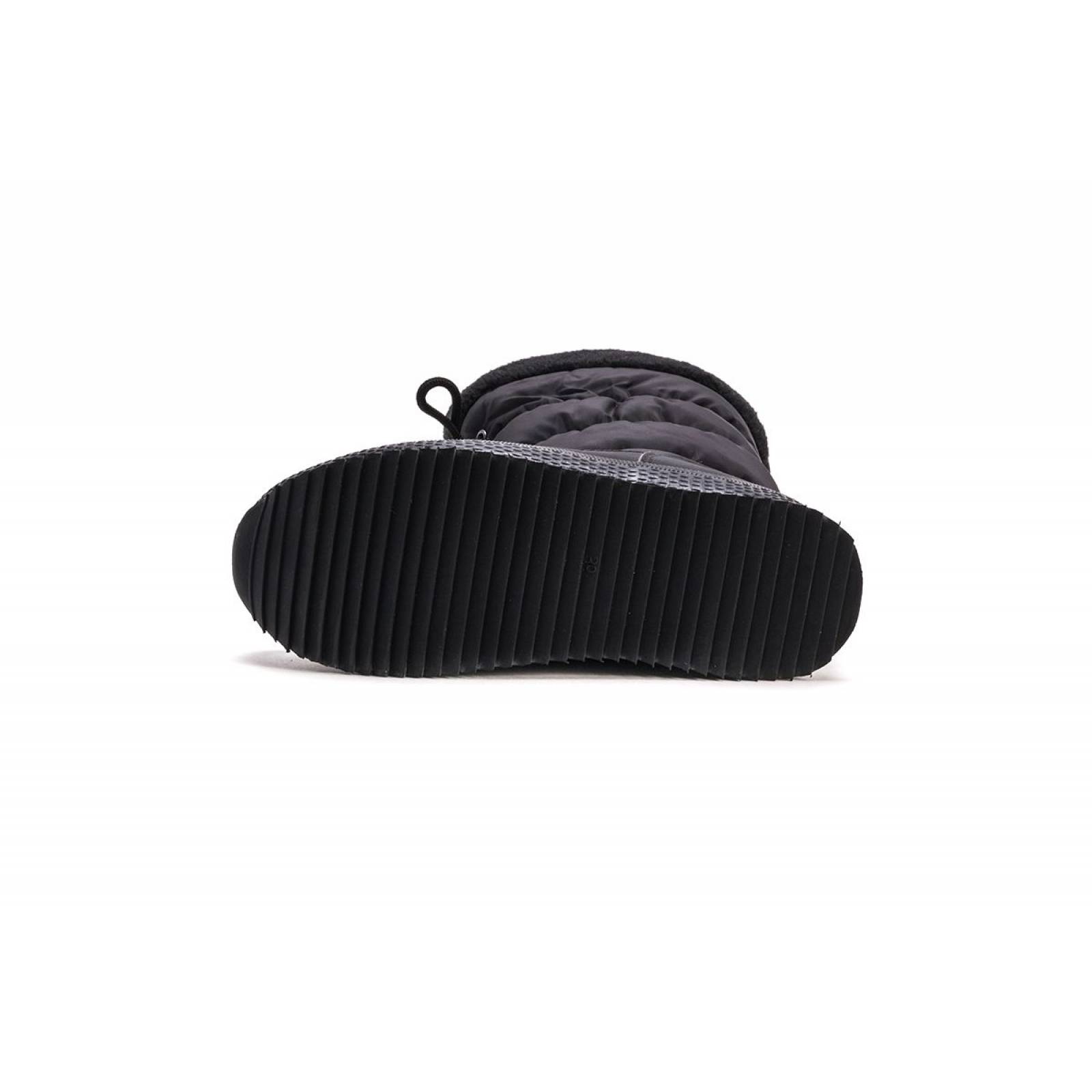 Bota Dama Textil 32188 Ozono Negro Afelpado Y Calientitas