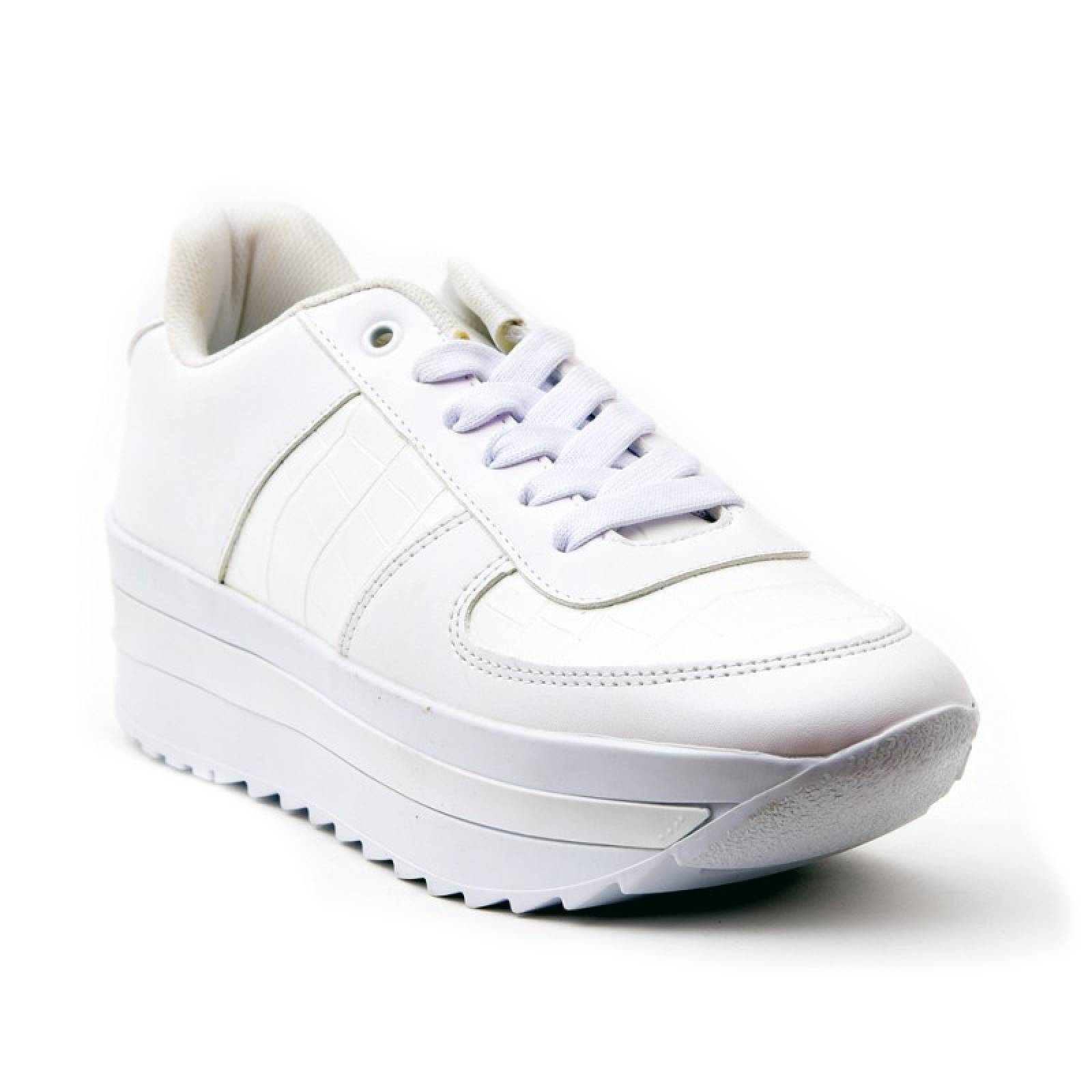 Tenis Mujer Casuales Plataforma De Moda Abby2. Comodos blanco