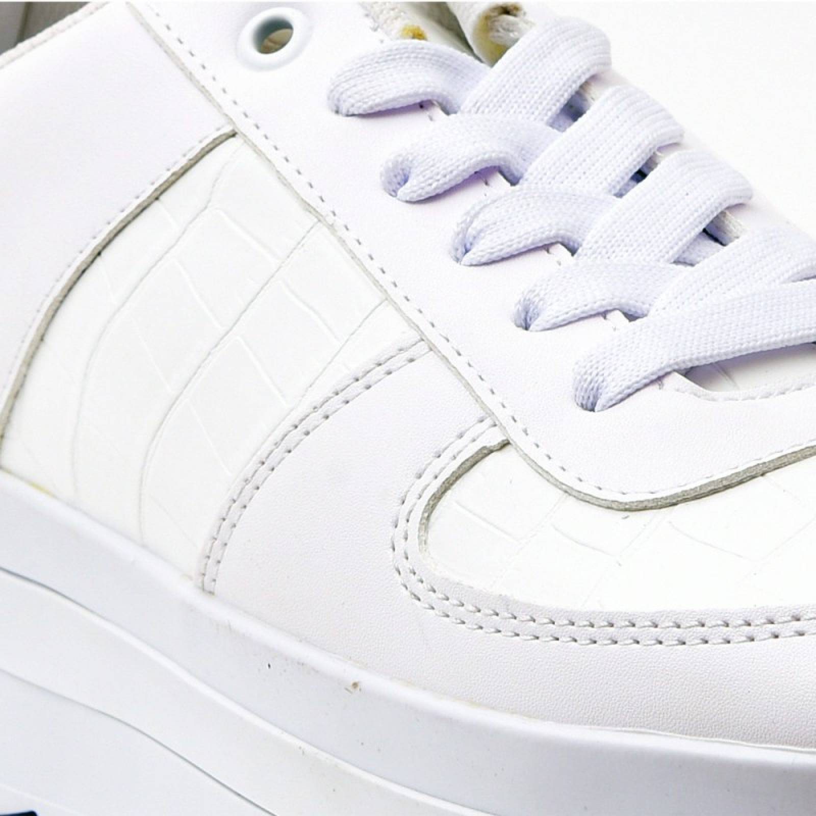 Tenis Mujer Casuales Plataforma De Moda Abby2. Comodos blanco