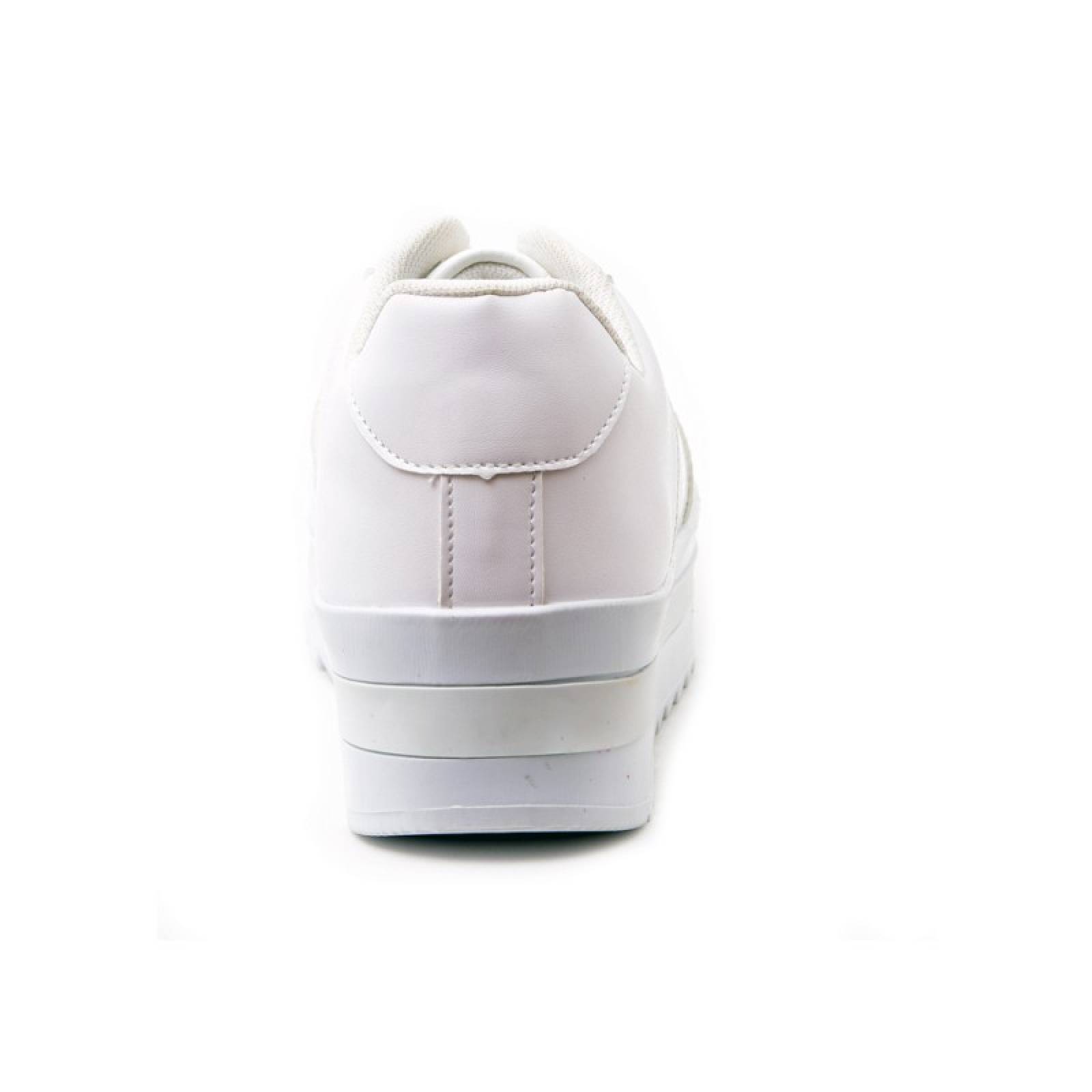 Tenis Mujer Casuales Plataforma De Moda Abby2. Comodos blanco