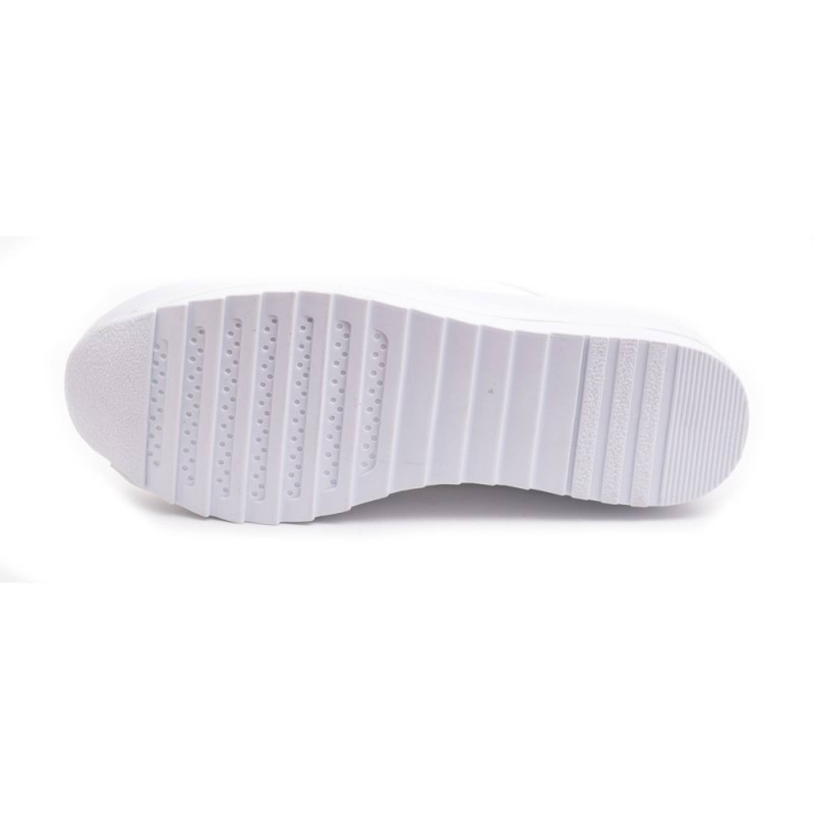 Tenis Mujer Casuales Plataforma De Moda Abby2. Comodos blanco