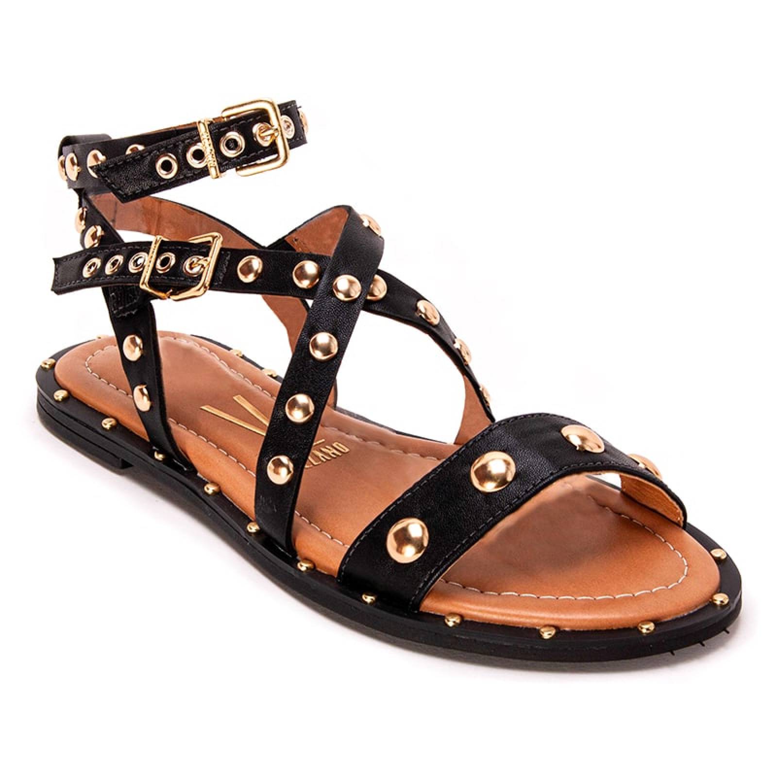 Sandalia Piso Dama Vizzano 6399518 Tiras Y Estoperoles