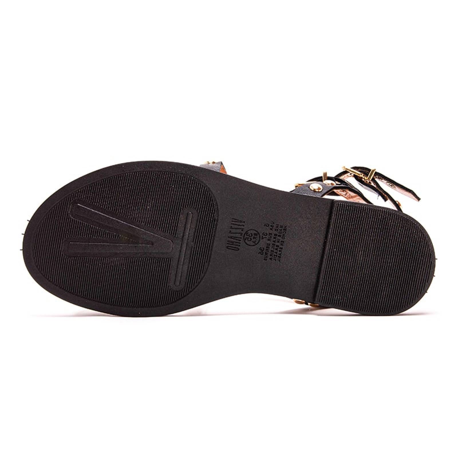 Sandalia Piso Dama Vizzano 6399518 Tiras Y Estoperoles