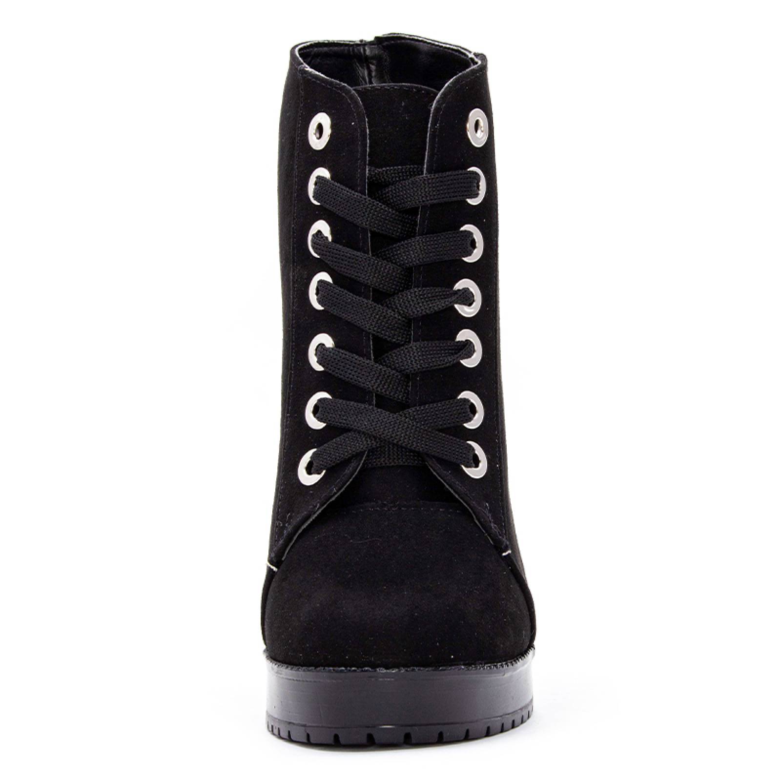 Combinar Botas Botas Negras Agujetas Mujer Tacón Botas Negras De