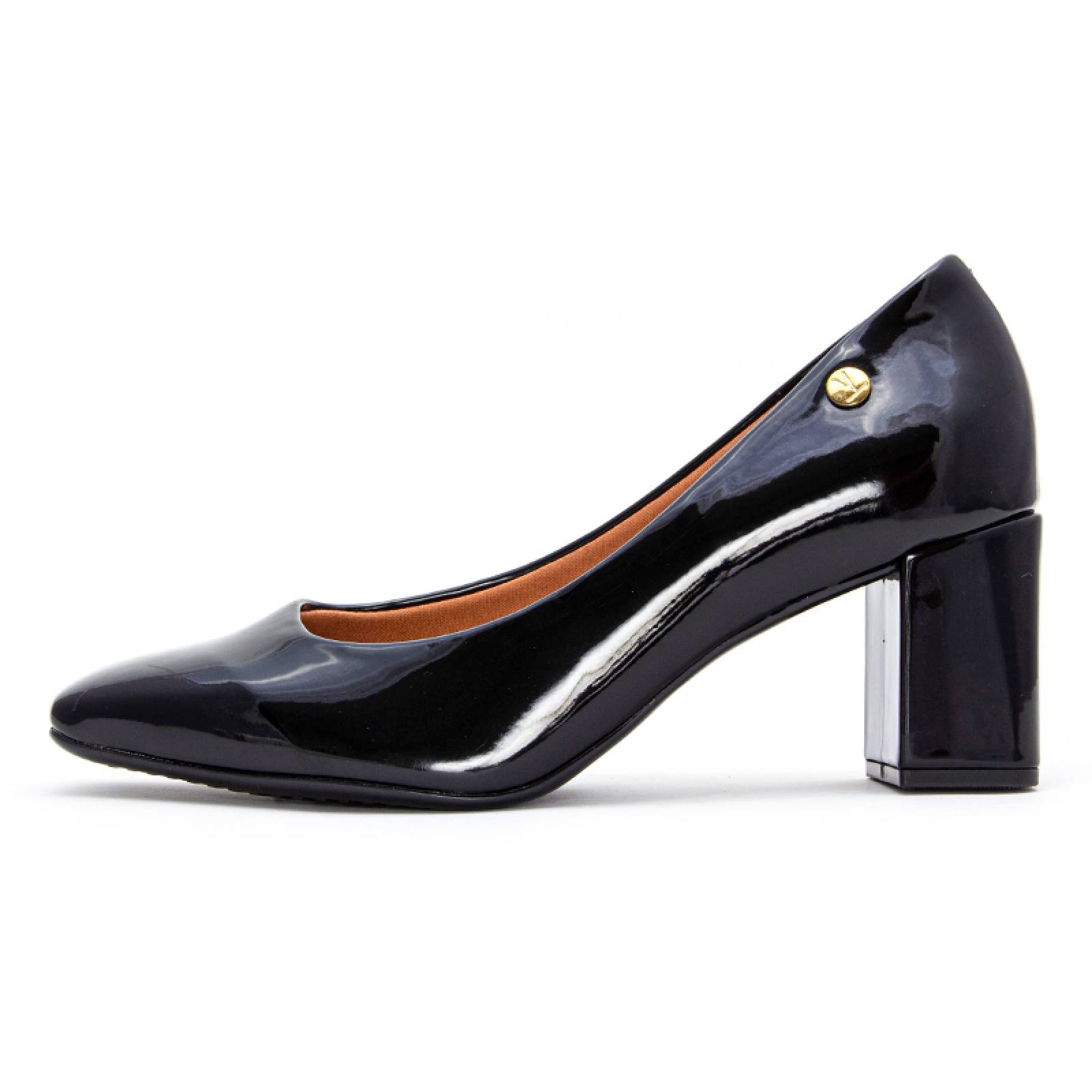 Tacón Cerrado Alto Dama Negro 1373101 Vizzano Charol Cómodo