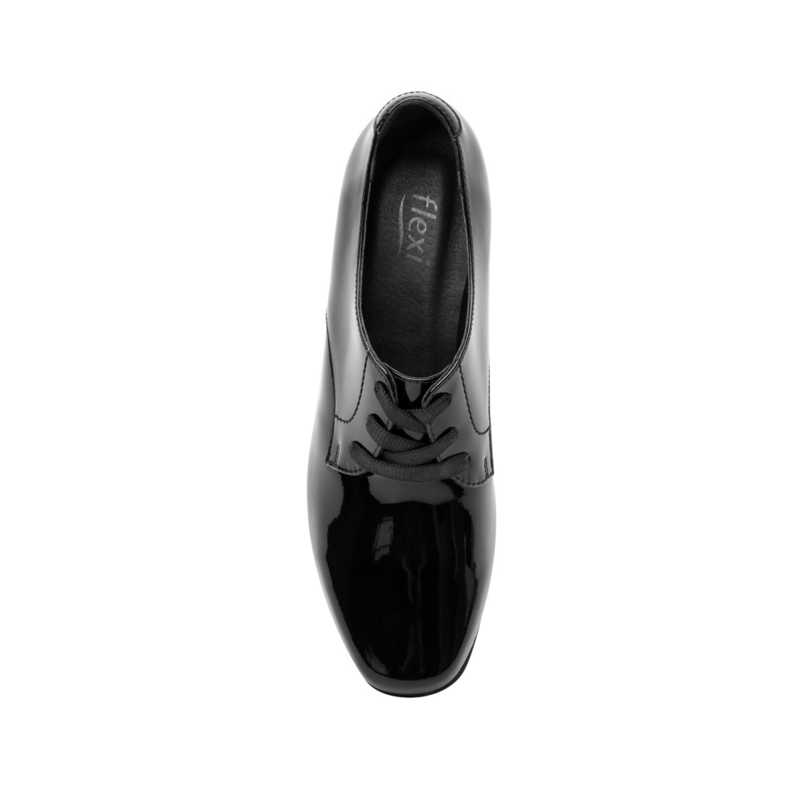Tacón Cerrado Alto Dama Flexi 109003 Negro Charol