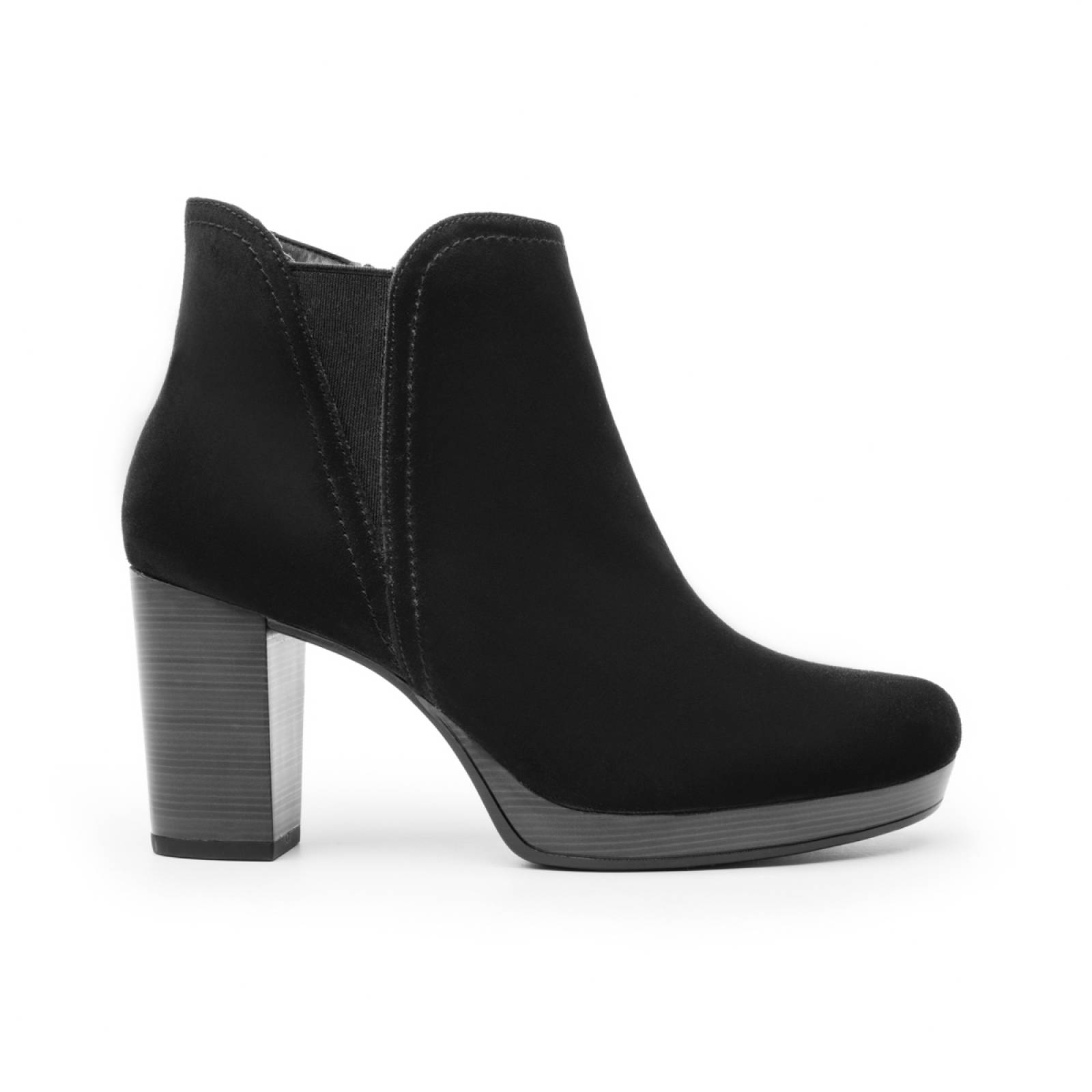 Botín Alto Dama Flexi 105809 Gamuza Elástico Lateral