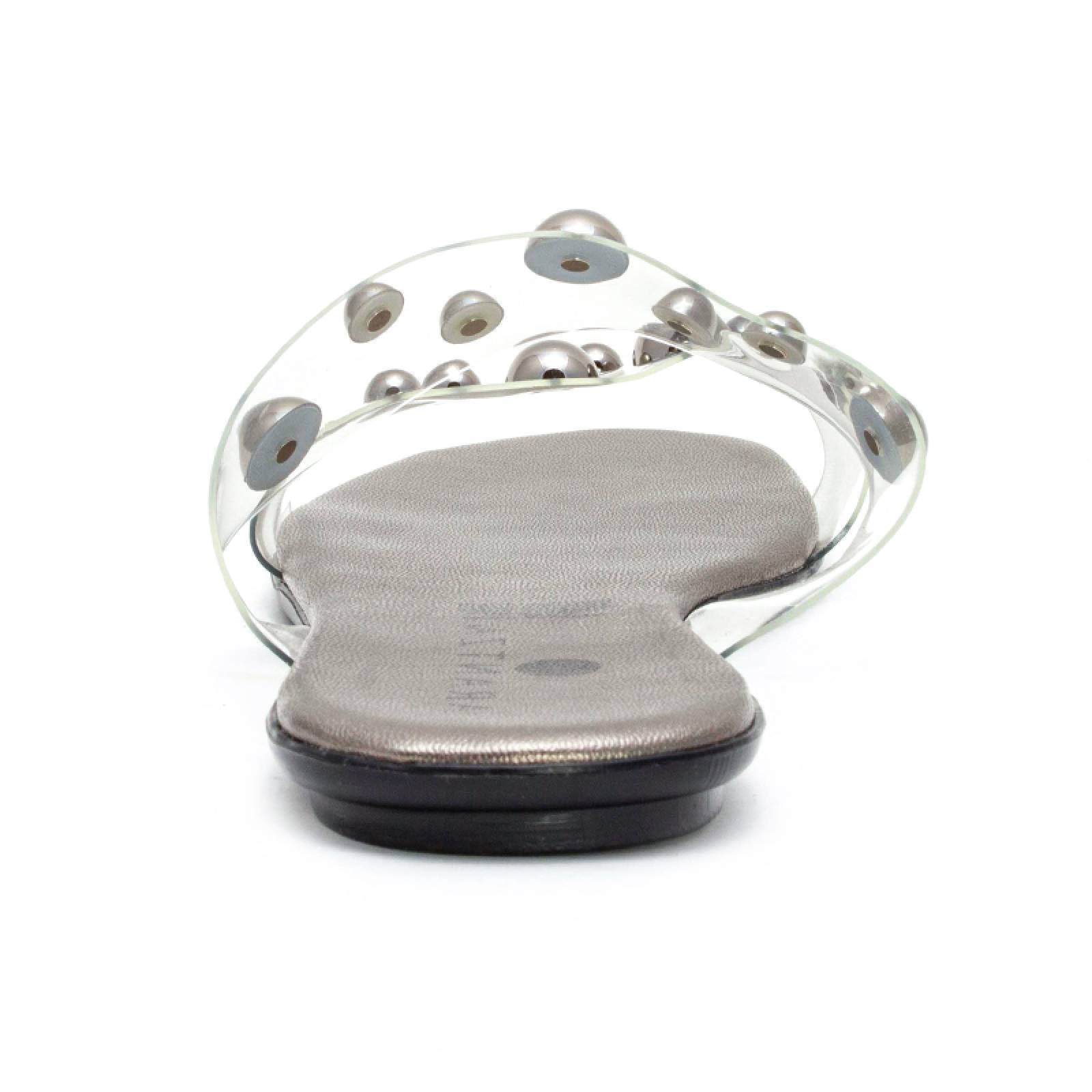 Sandalia Piso Dama 2640 Antimonio Mica Y Estoperoles Casual