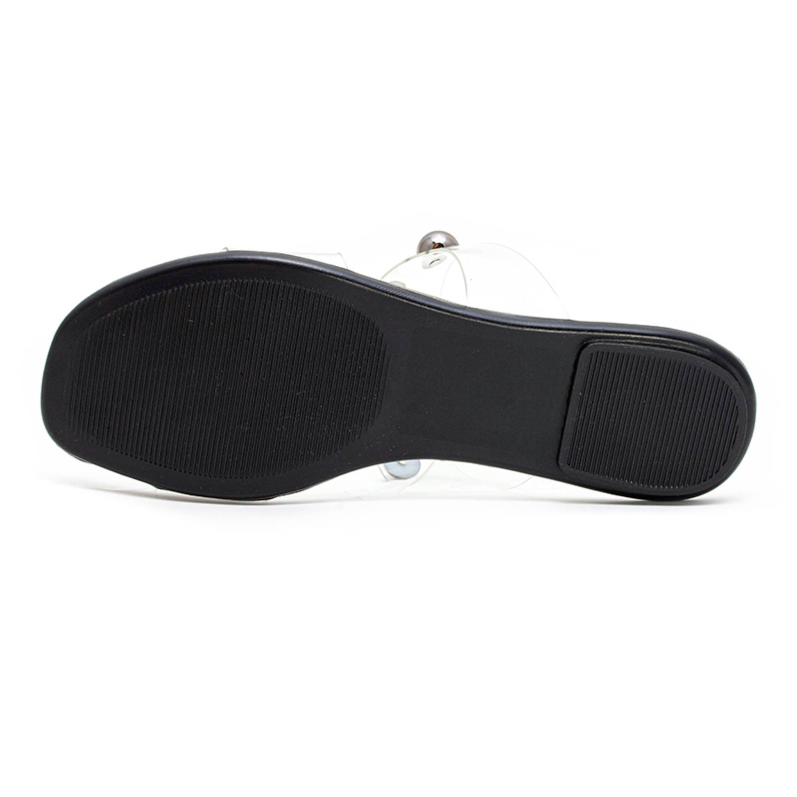 Sandalia Piso Dama 2640 Antimonio Mica Y Estoperoles Casual