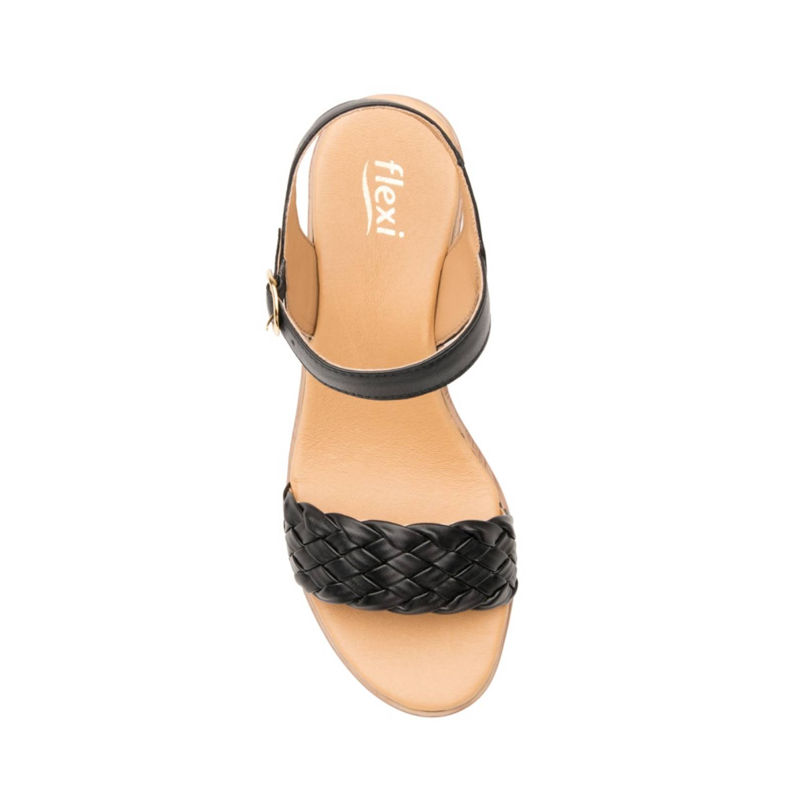 Sandalia Alta Dama Flexi 102914 Clásica Tira Trenzada
