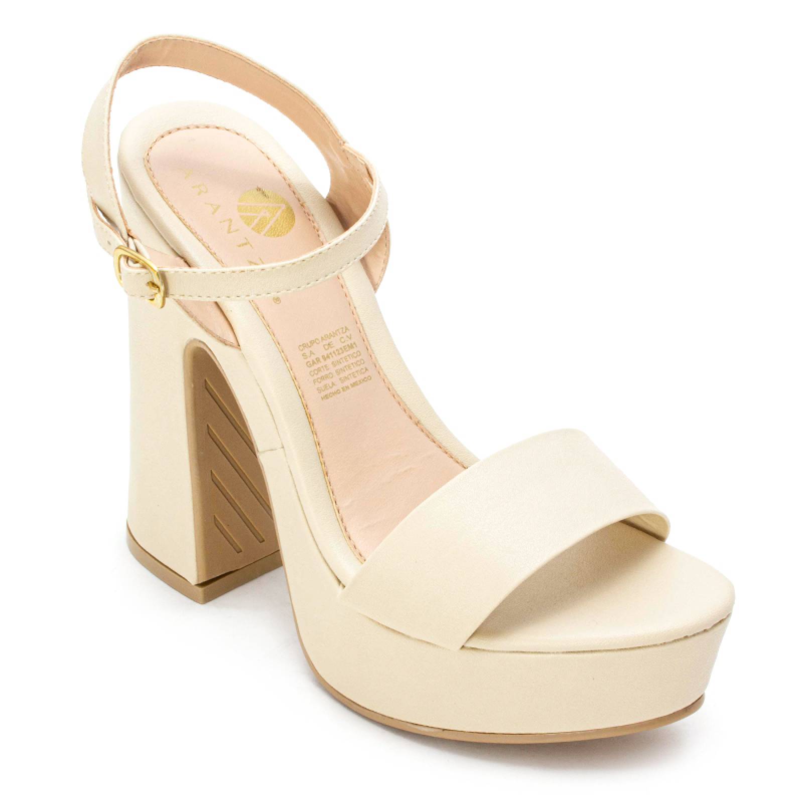 Sandalia Alta Dama 2890 Tacón Cuadrado Clásico