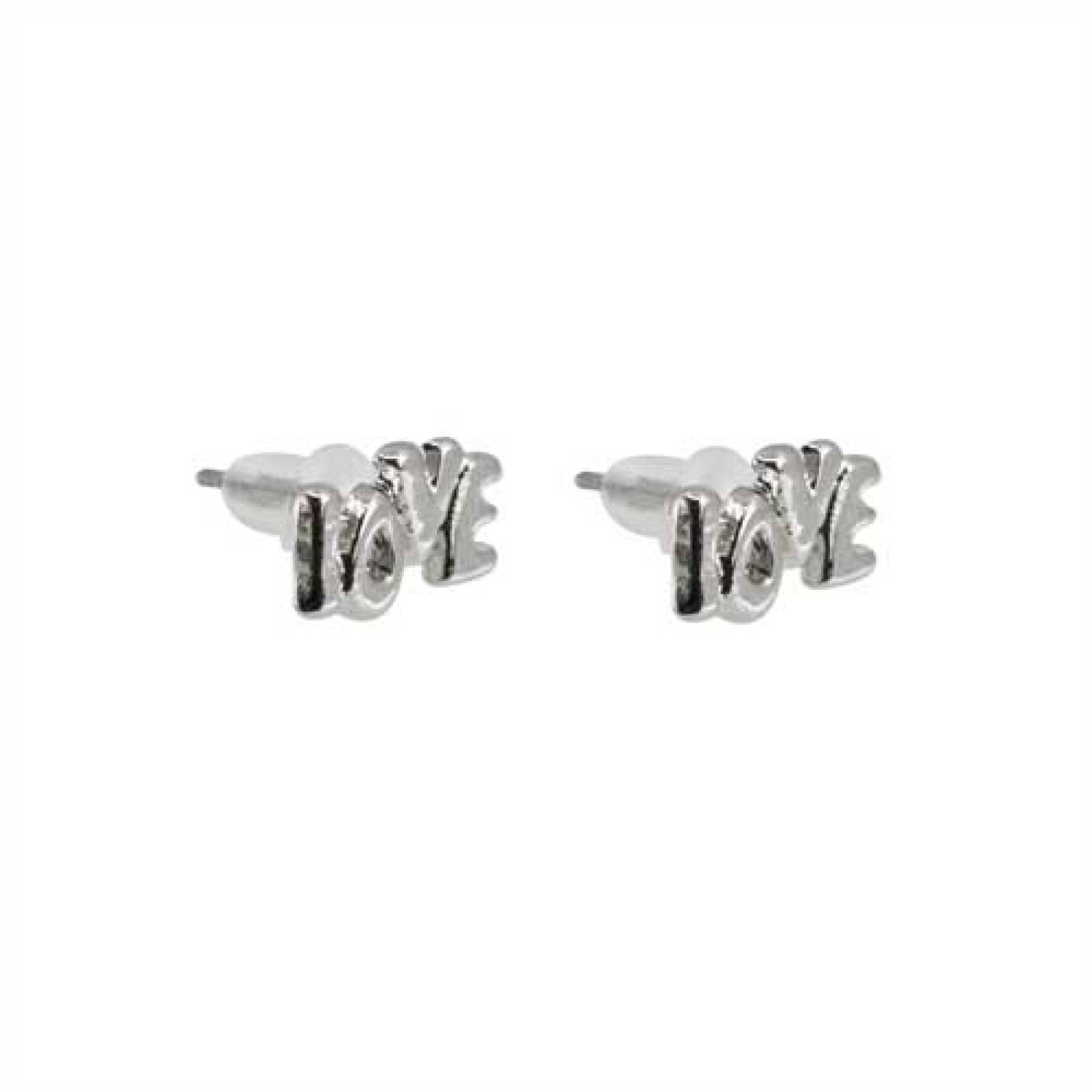 Set de Aretes Hello Kitty Silueta y Love Niquel Brillante