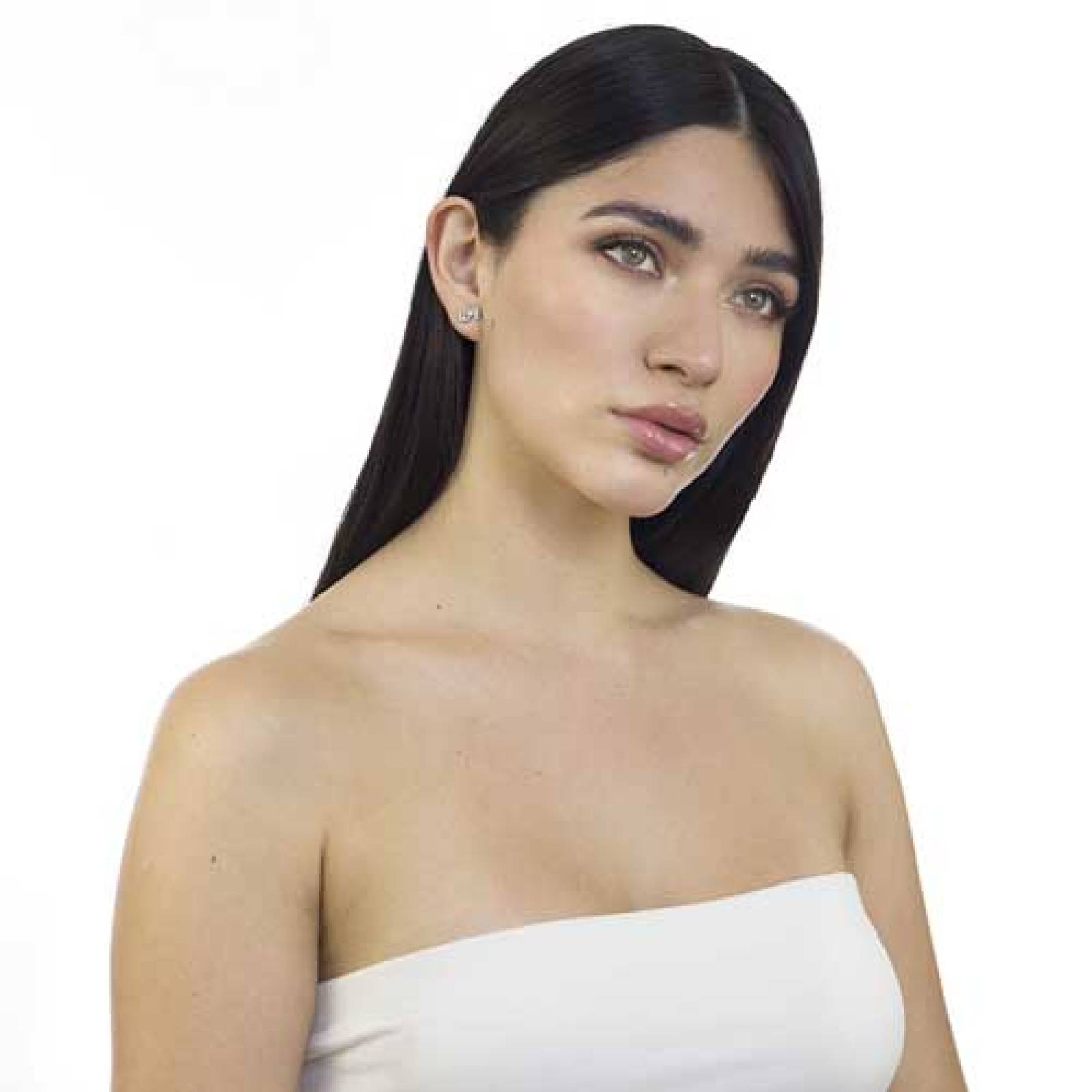 Set de Aretes Hello Kitty Silueta y Love Niquel Brillante