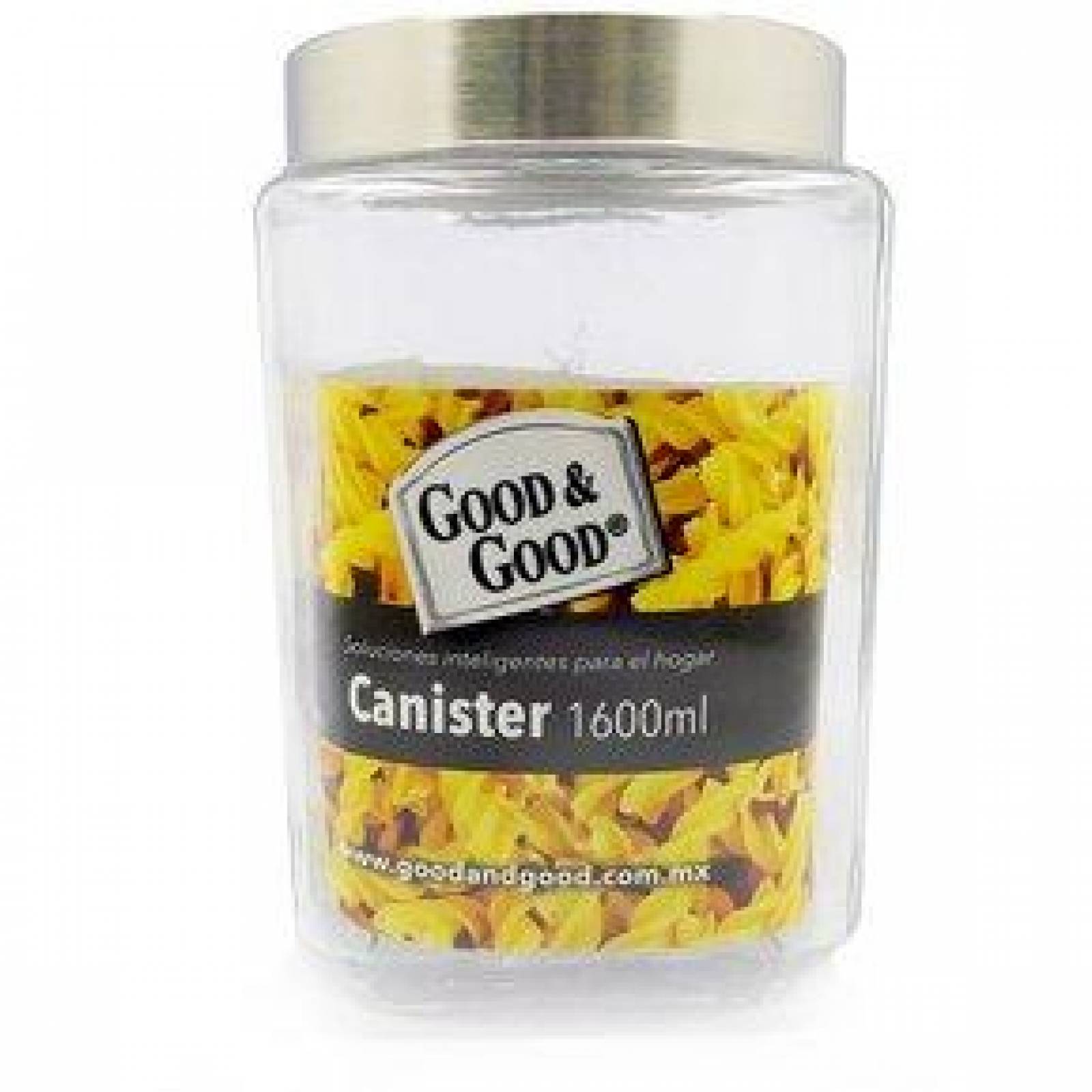 Recipiente Cuadrado de vidrio y Tapa de Acero Cap. 1.6L 