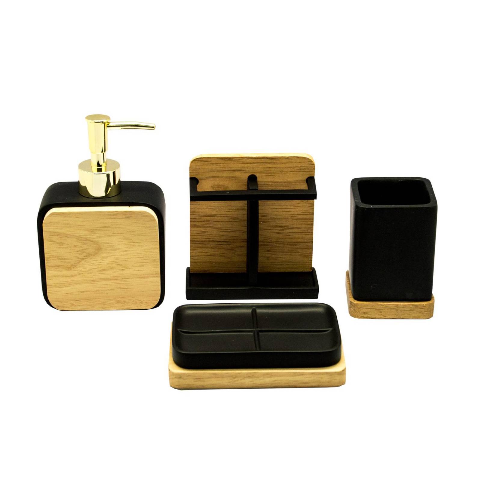 Set de accesorios de baño 4 piezas 