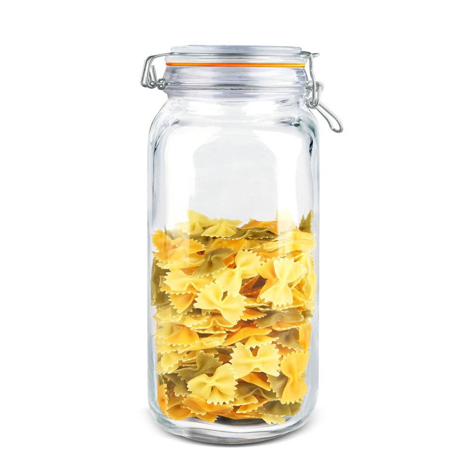 Frasco de vidrio con tapa hermética de clip 2L 