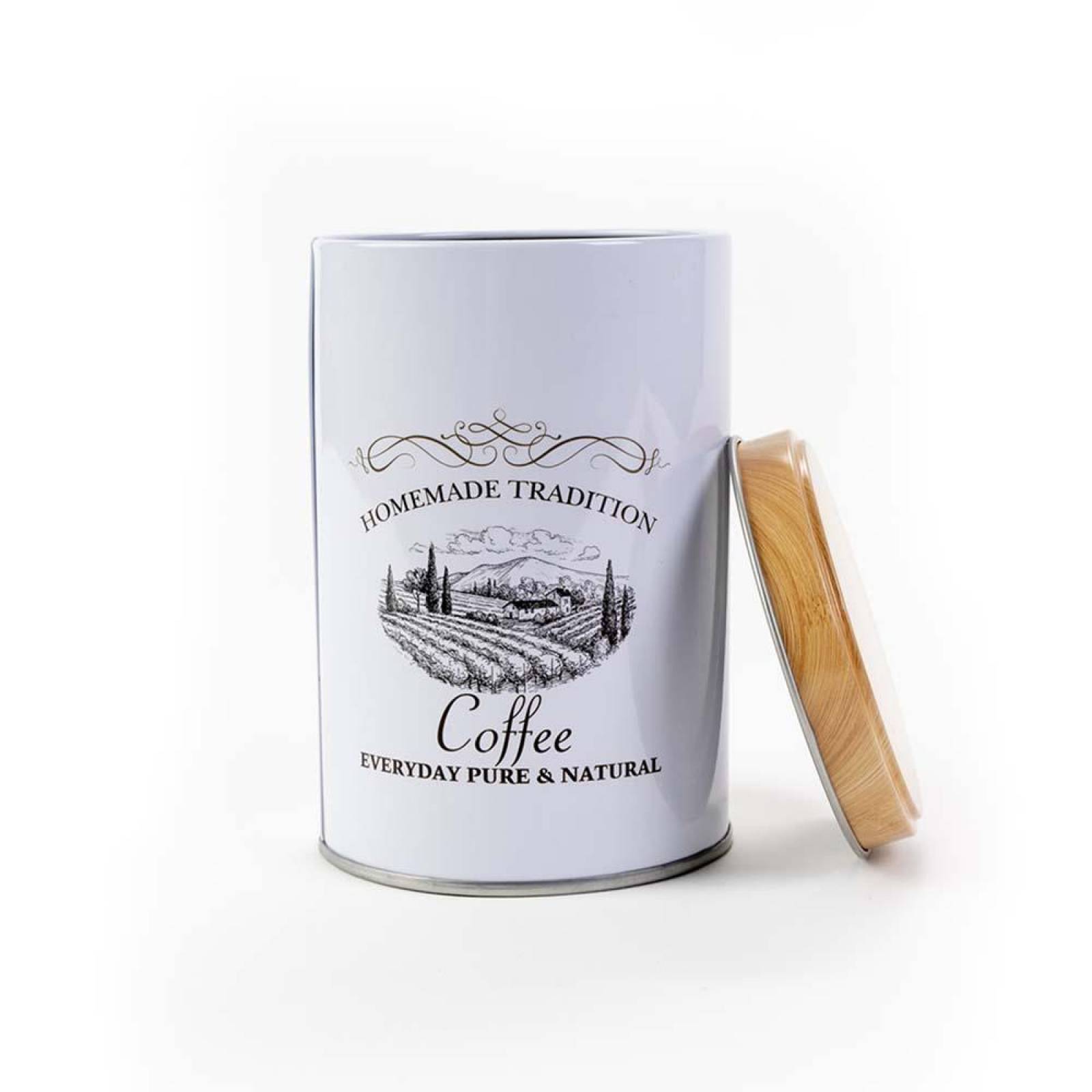 Recipiente Redondo Metálico para Almacenar Alimentos "Coffee" 