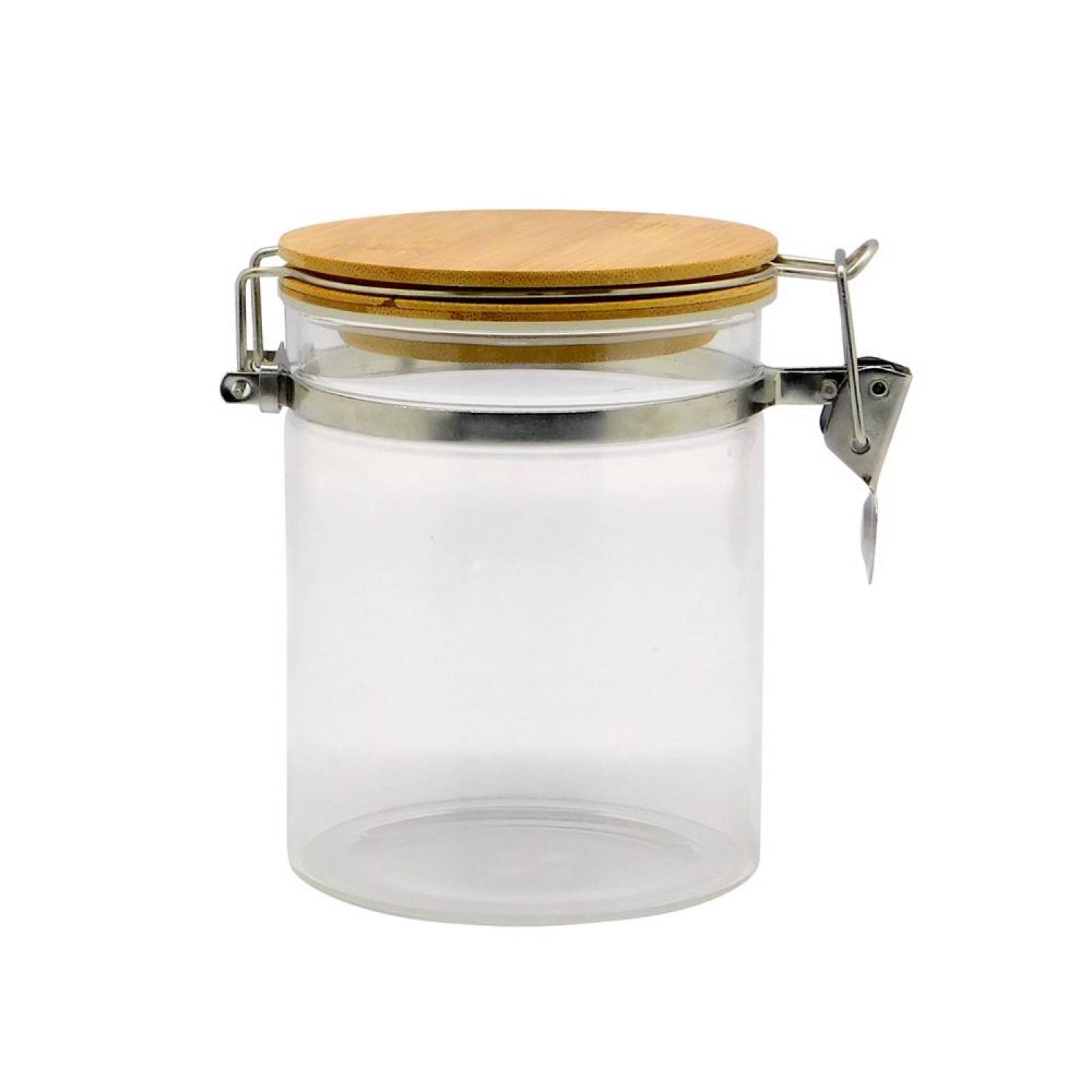 Recipiente con Tapa de Bambú de Clip, Cap. 600 ml 