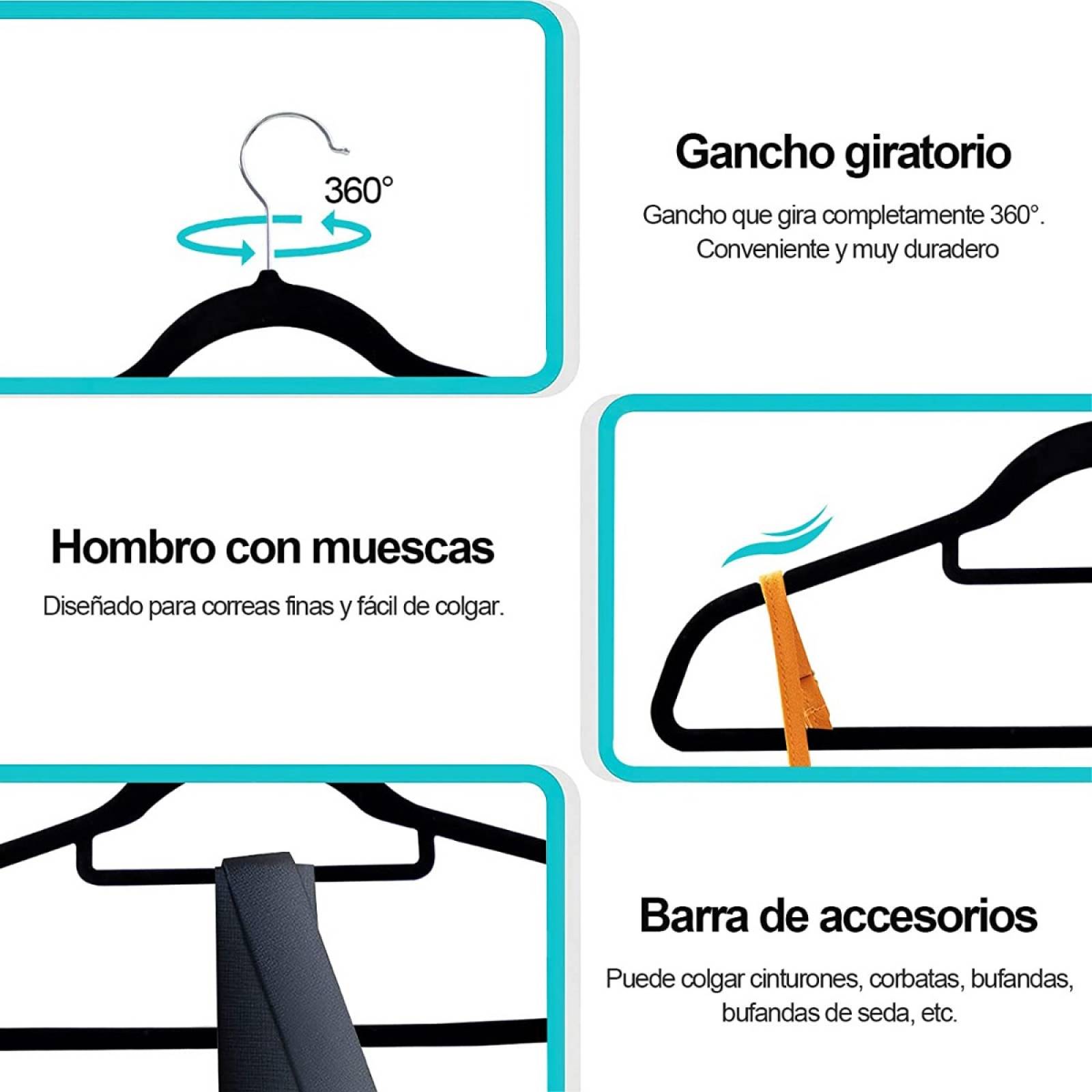 Set 10 Ganchos De Terciopelo Negro Good & Good