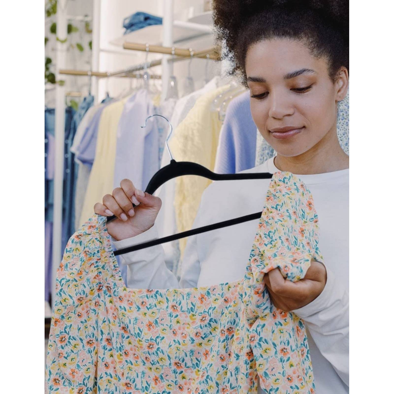 Set 10 Ganchos De Terciopelo Negro Good & Good