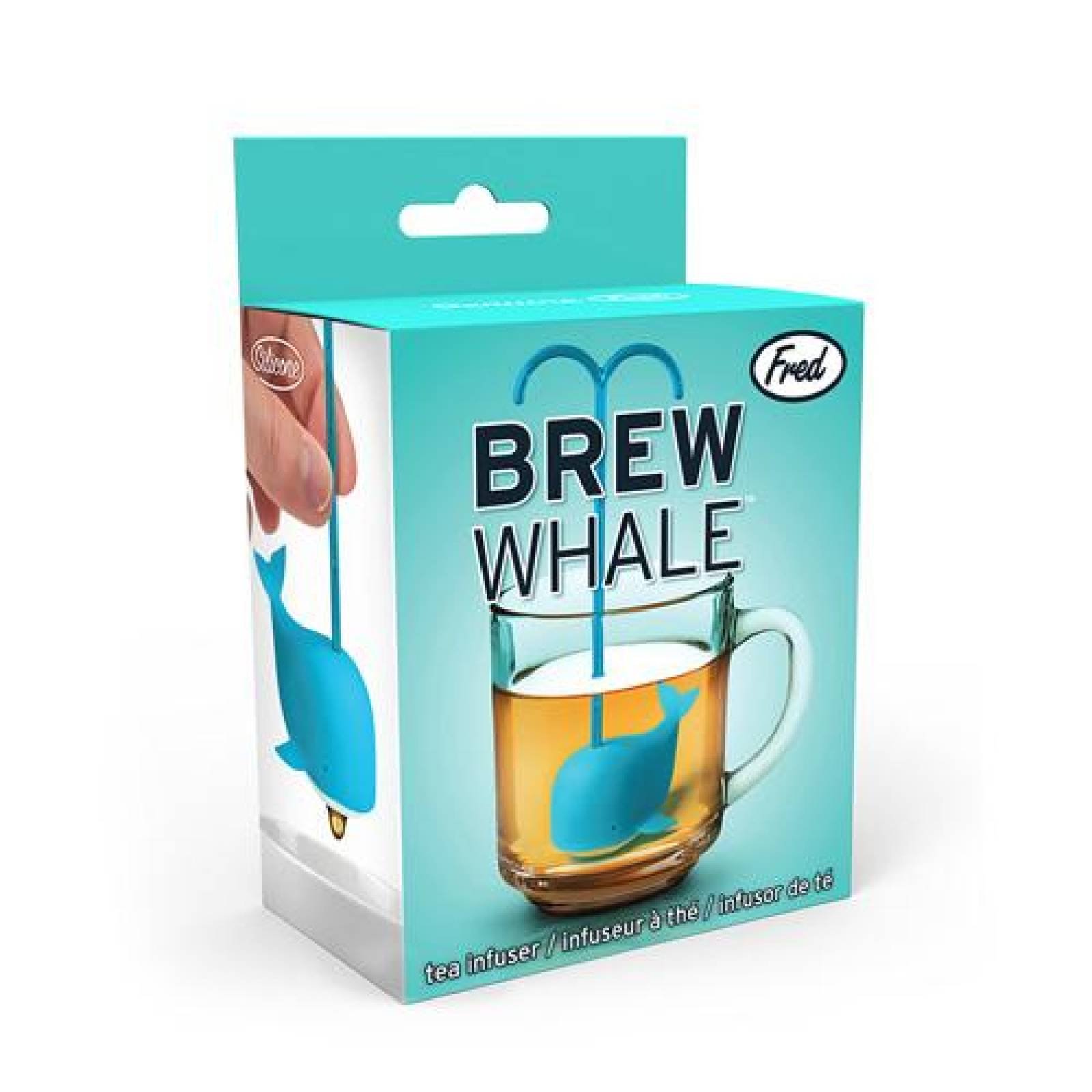 Infusor de Té Brew Whale Turquesa 4.2 x 5.3 x 13.8cm 