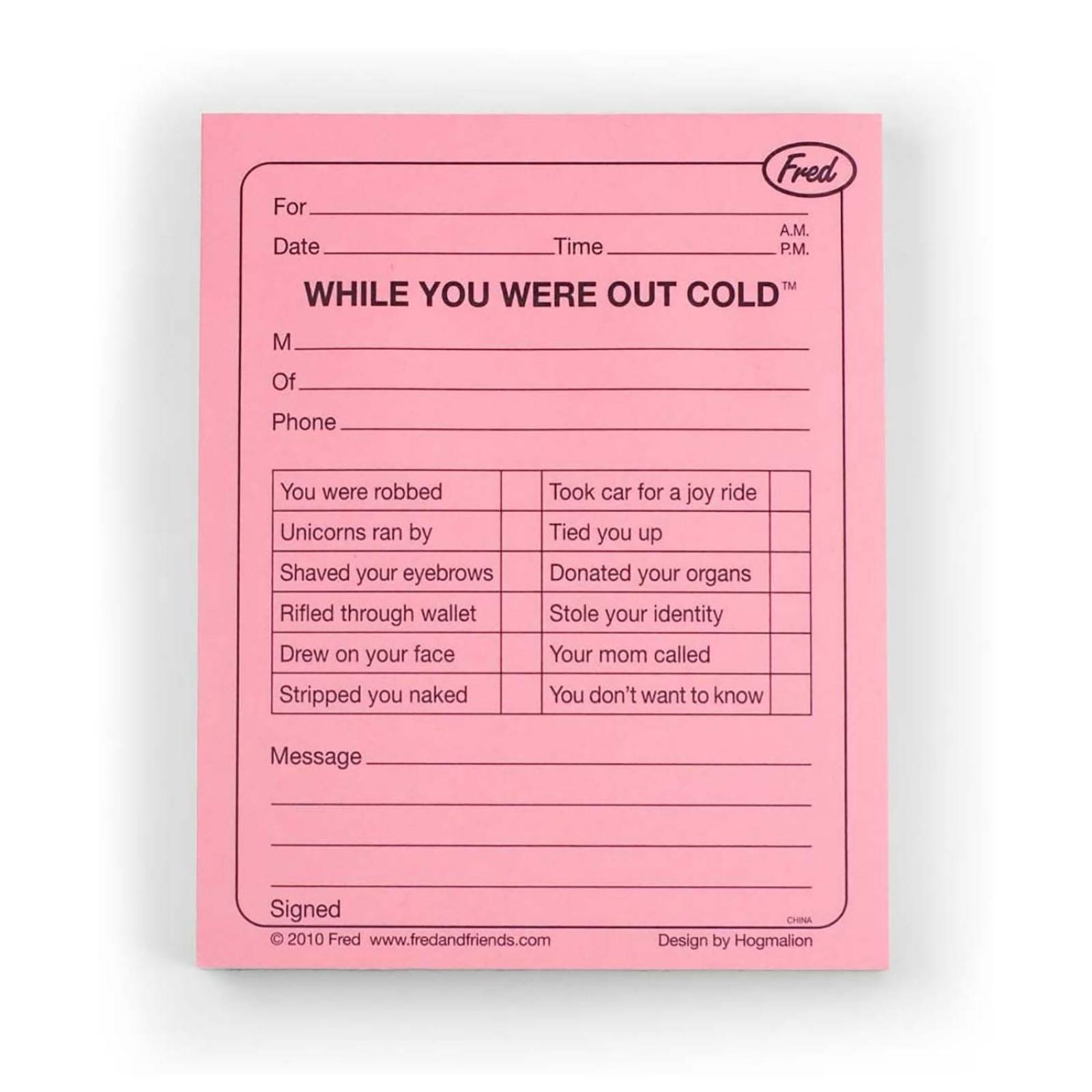 Block de Notas Outcold con 100 Hojas 2x13x11cm 