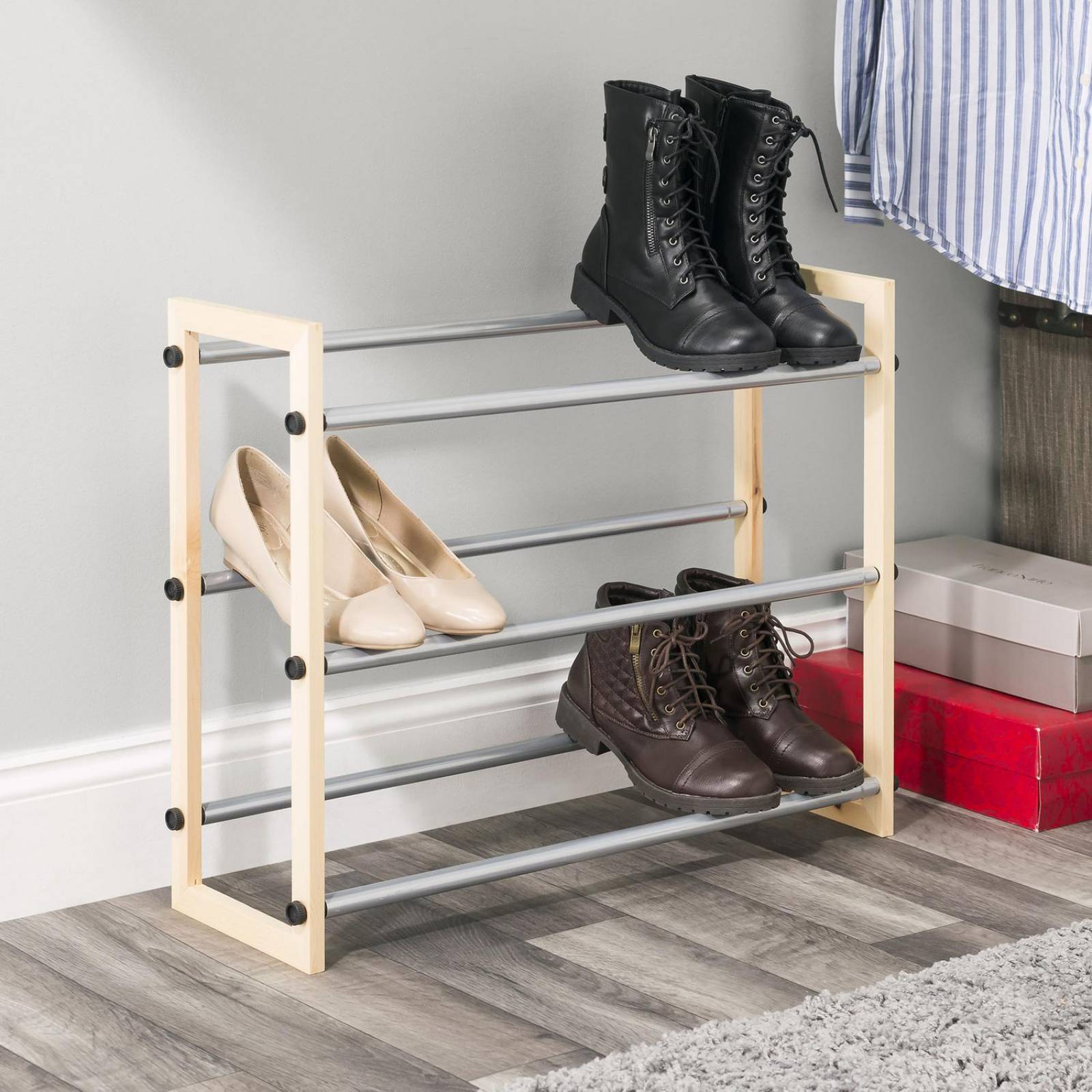 Zapatera de Madera para 9 Pares 