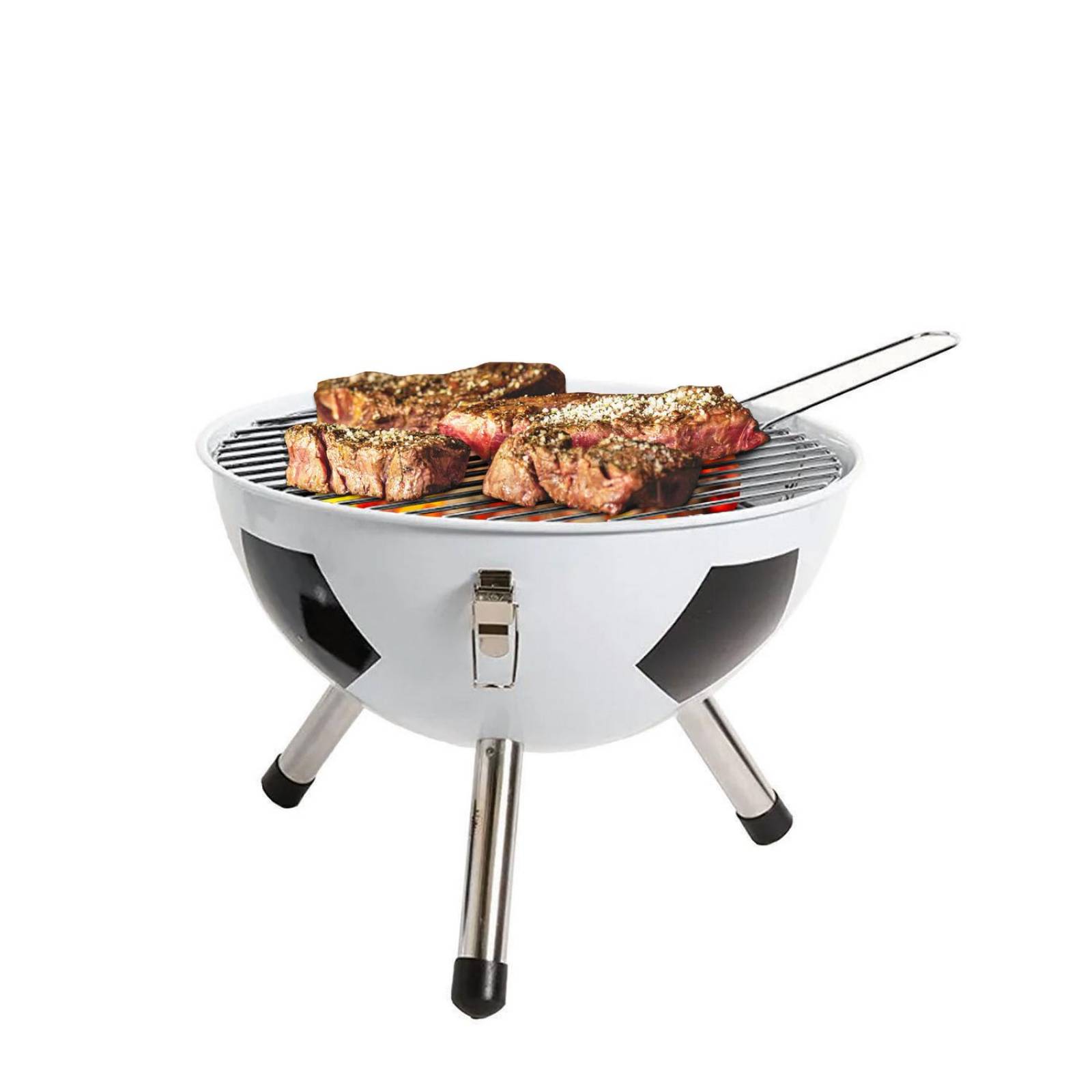 Asador De Carbón Portátil Desarmable Grill Parrilla Fútbol 