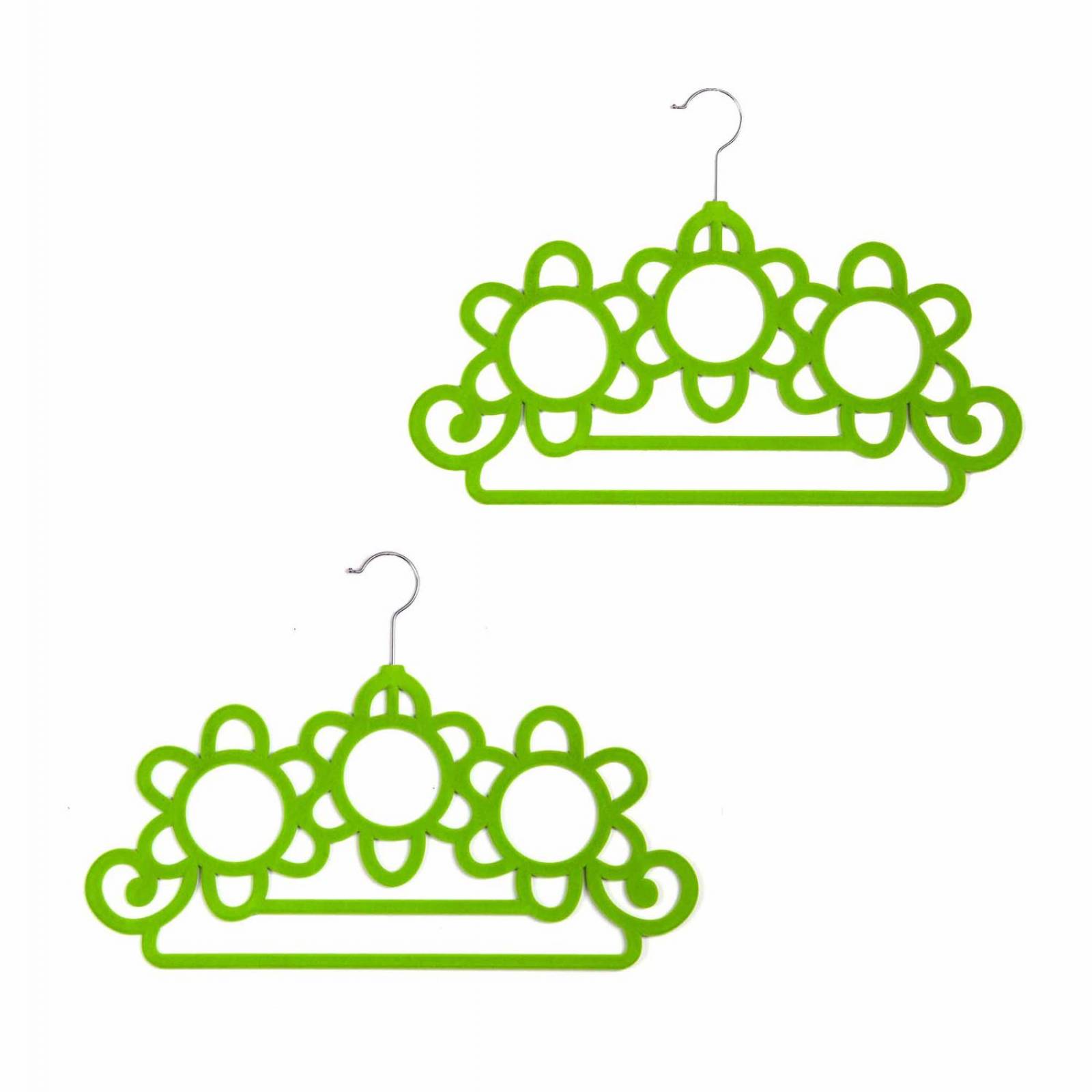 Set de 2 ganchos de terciopelo en forma de flor para accesorios 