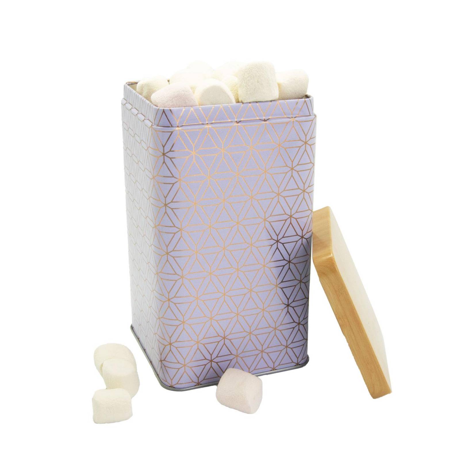 Recipiente de lata con tapa "Triángulos" 1 L