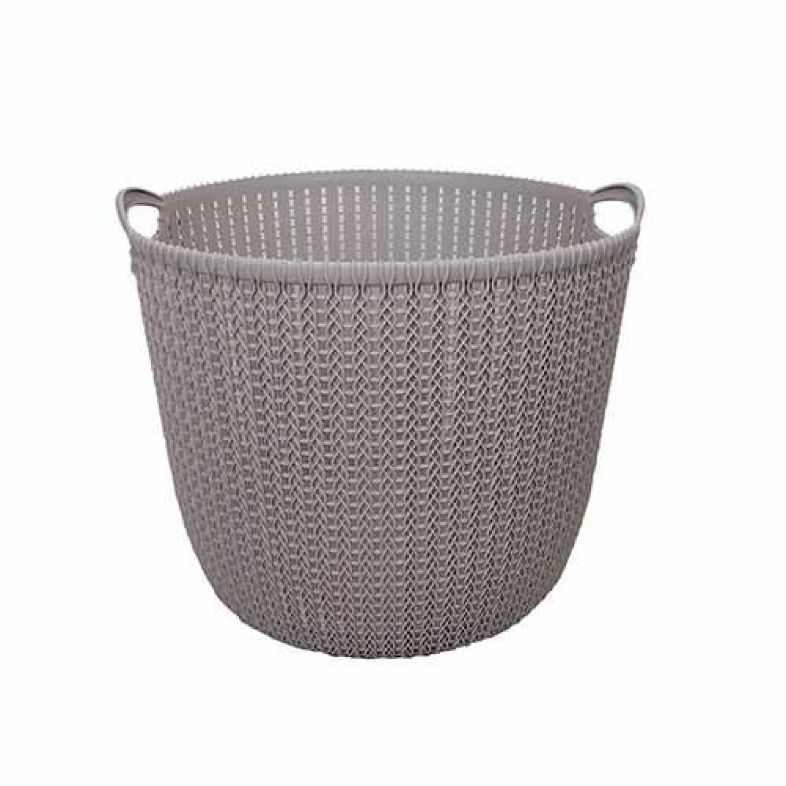 Canasta de plástico grande con asas 