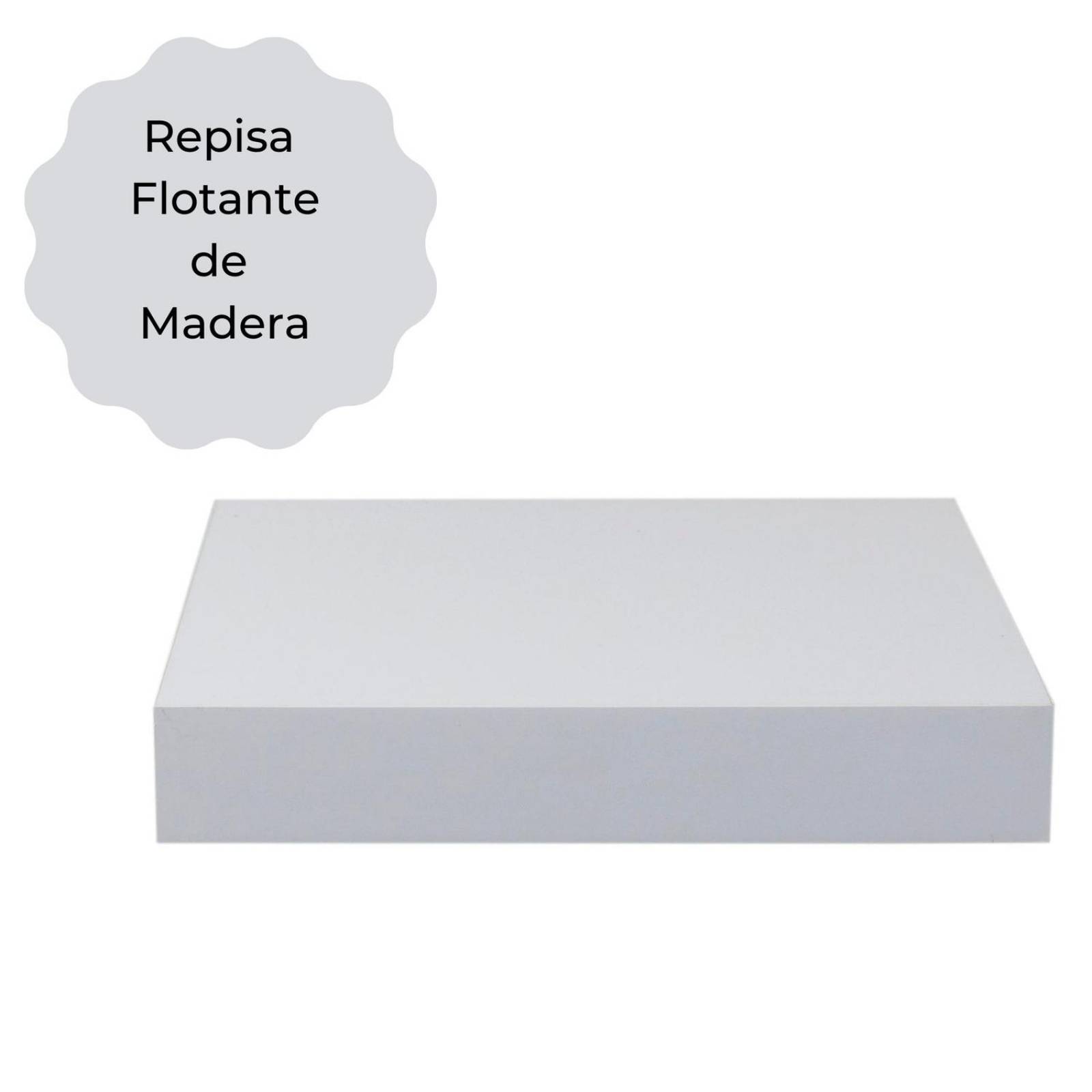 Repisa de Madera Flotante Minimalista Blanco 