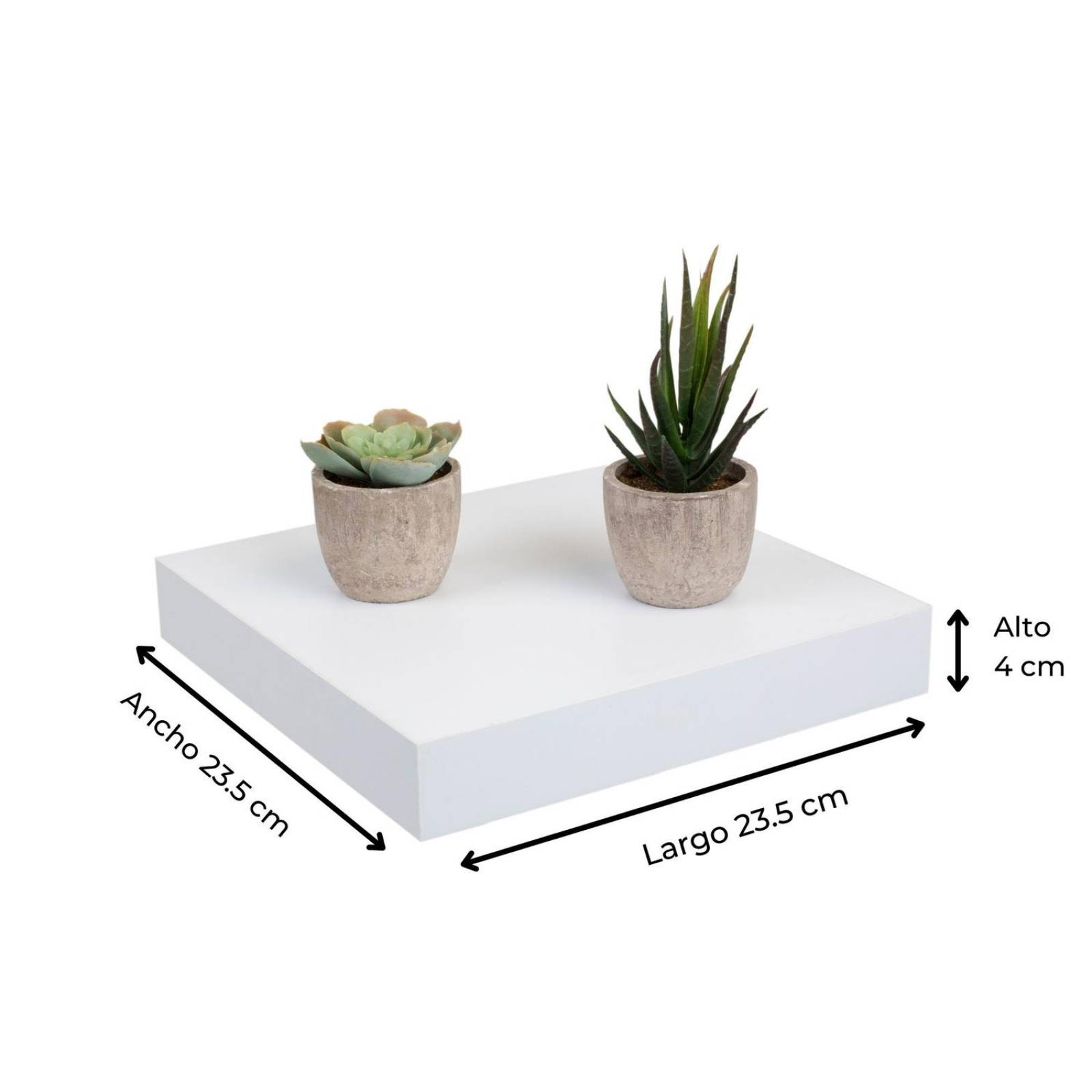 Repisa de Madera Flotante Minimalista Blanco 