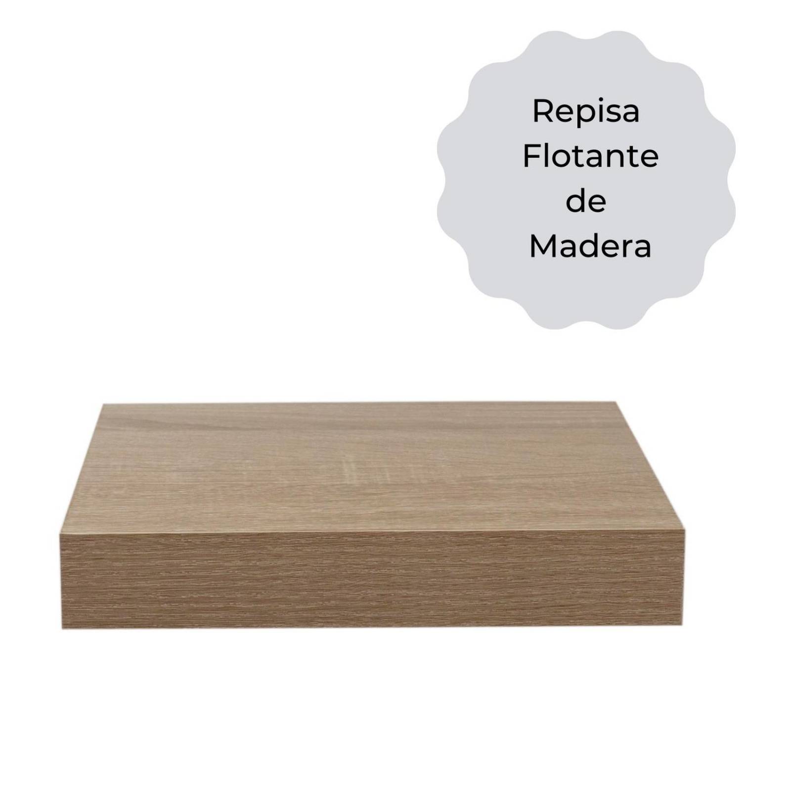 Repisa de Madera Flotante Minimalista Roble 