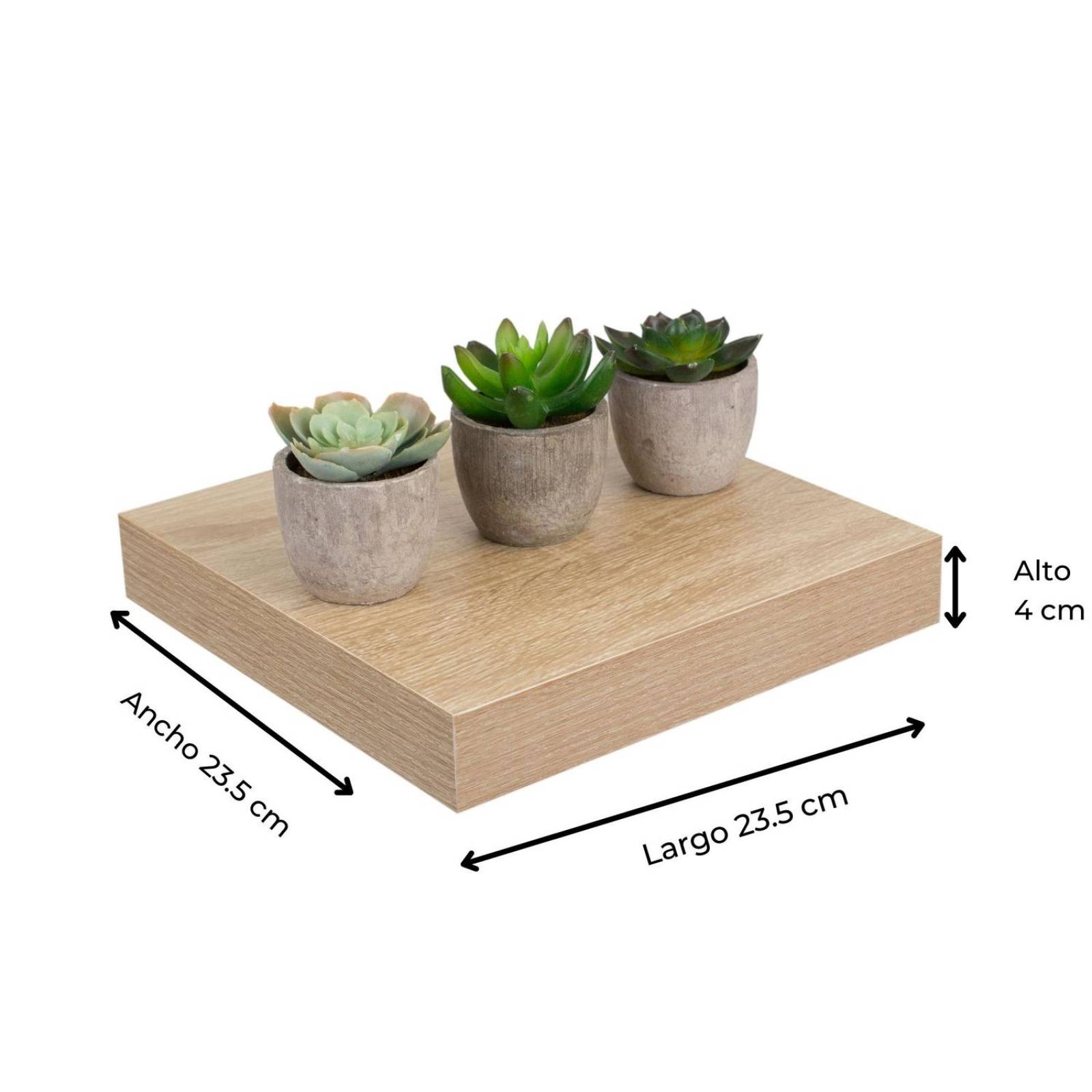 Repisa de Madera Flotante Minimalista Roble 