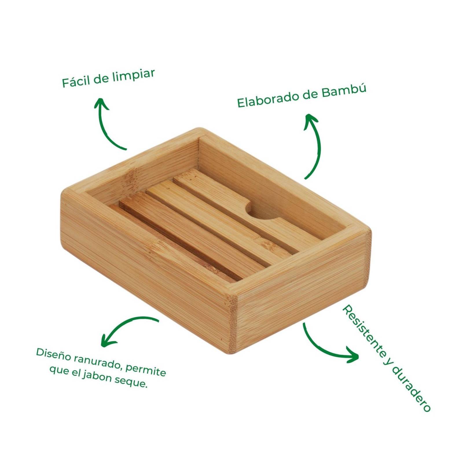 Jabonera De Bambú, Porta Jabón 