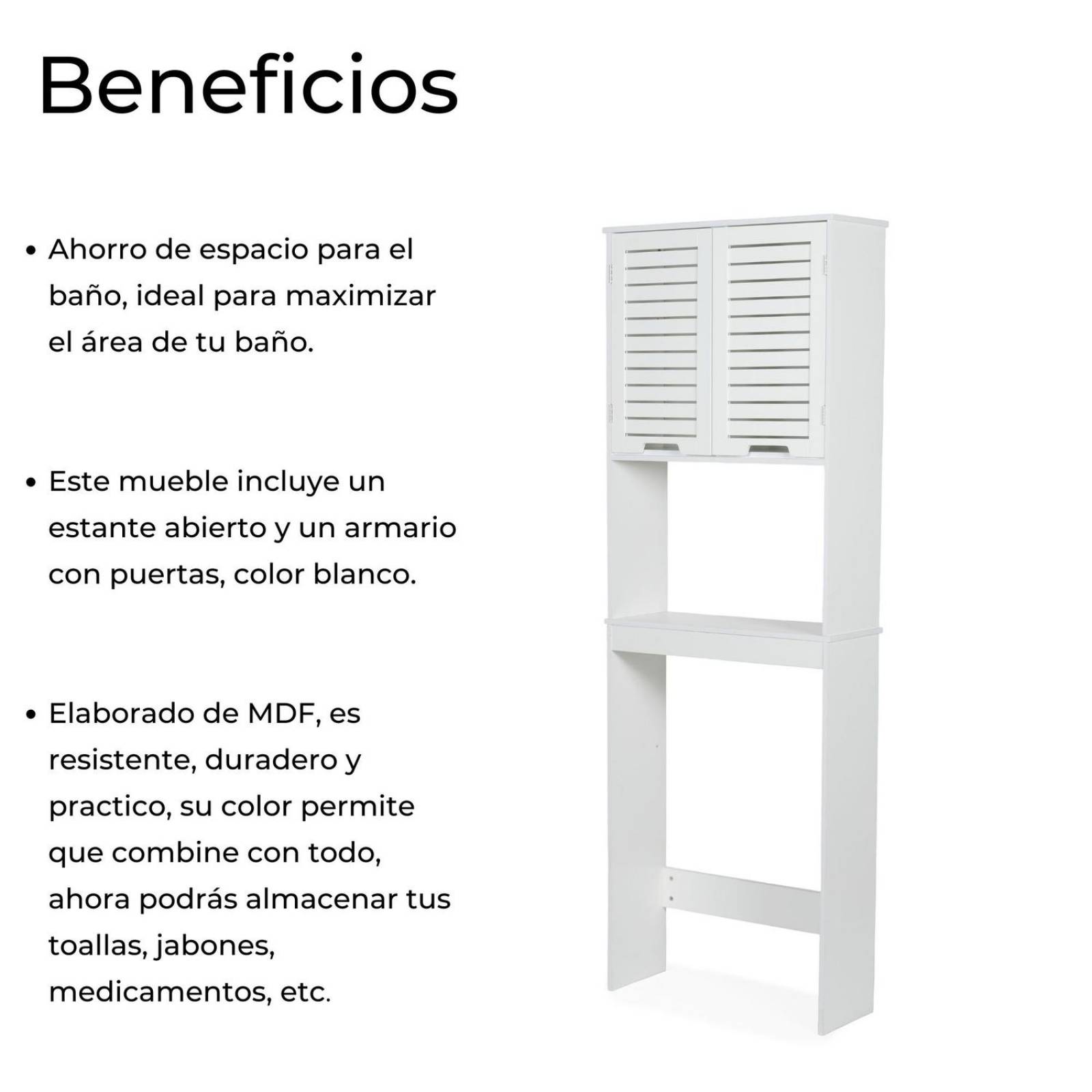 Mueble, Gabinete Organizador, Ahorrador De Espacio Baño 