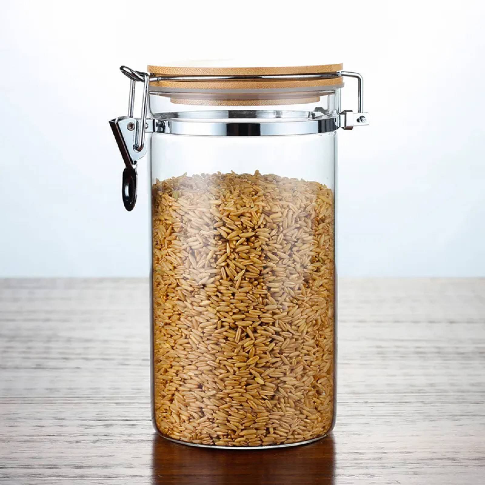 Set de 12 Frascos herméticos de vidrio 600ml 800ml 1L 12L