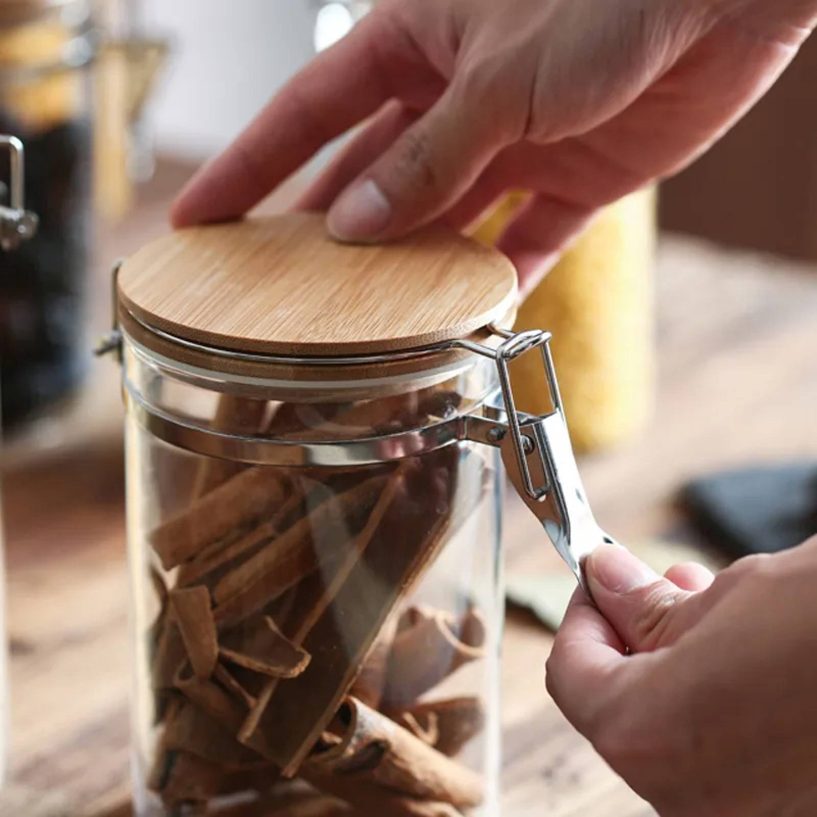 Set de 12 Frascos herméticos de vidrio 600ml 800ml 1L 12L