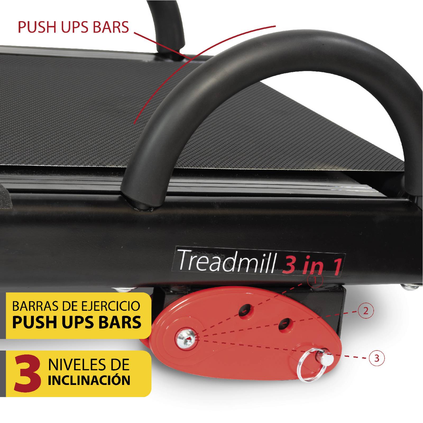 Caminadora Mecánica 3 en 1 - Zynergy con lagartijeros y escaladora
