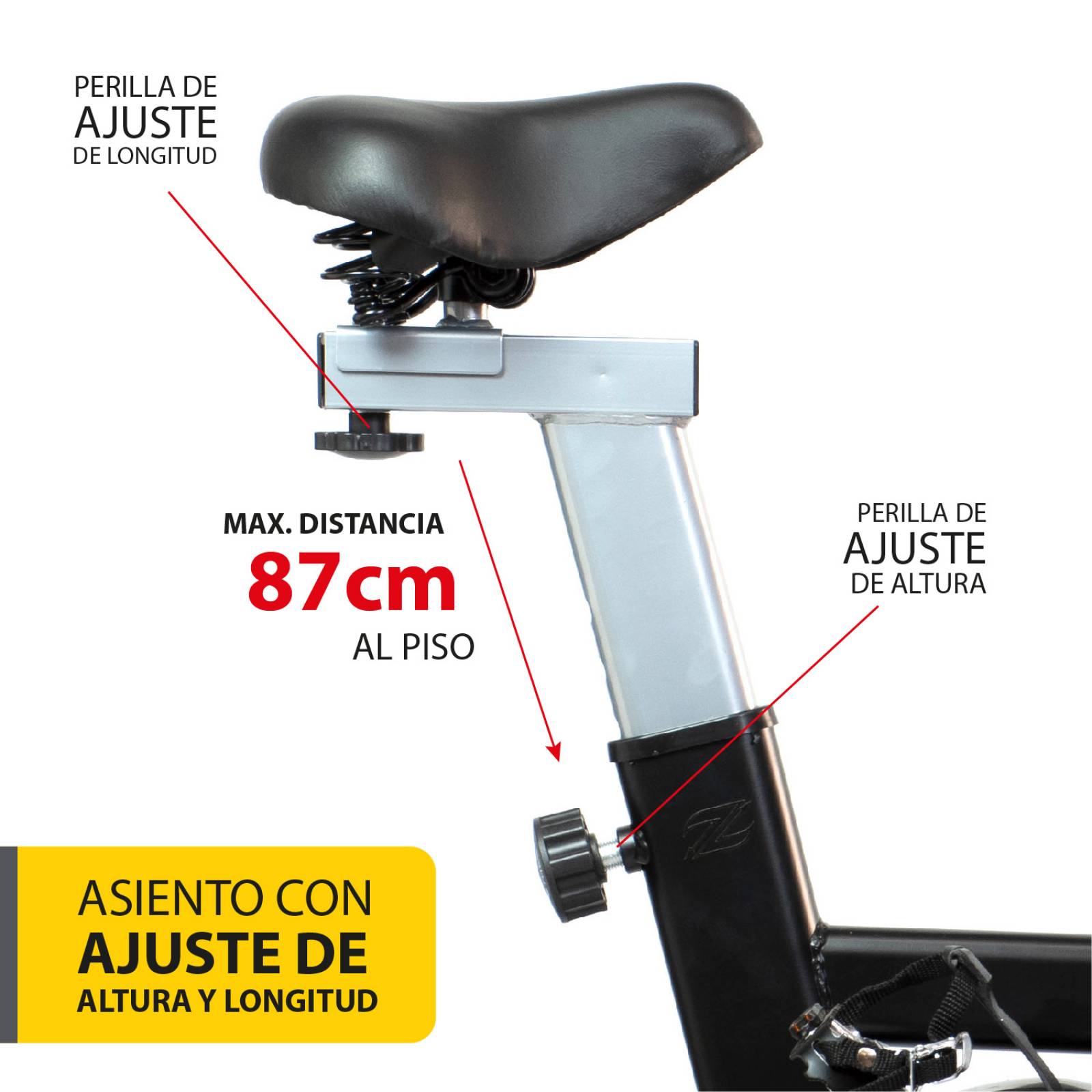 Bicicleta SpinbIke Fija ZYNERGY 8kg Cardio